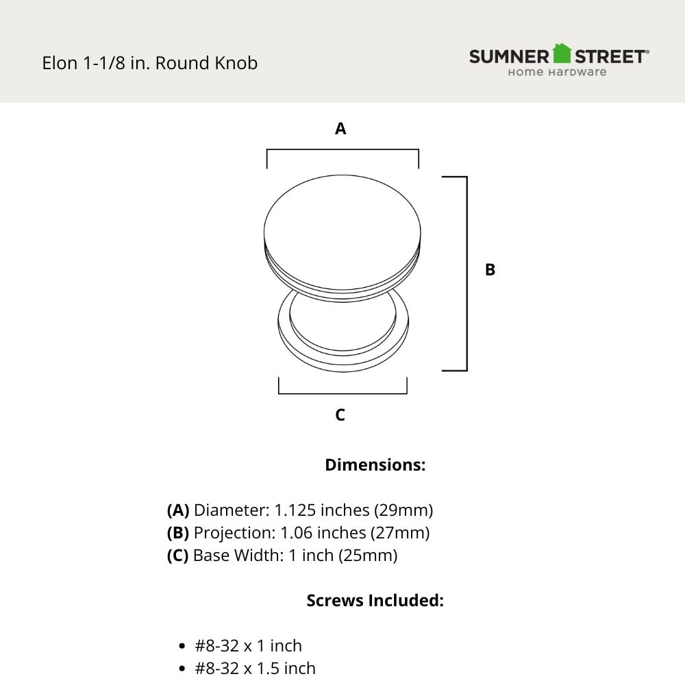 Sumner Street Home Hardware RL020258 Cabinet-Knobs - View #3