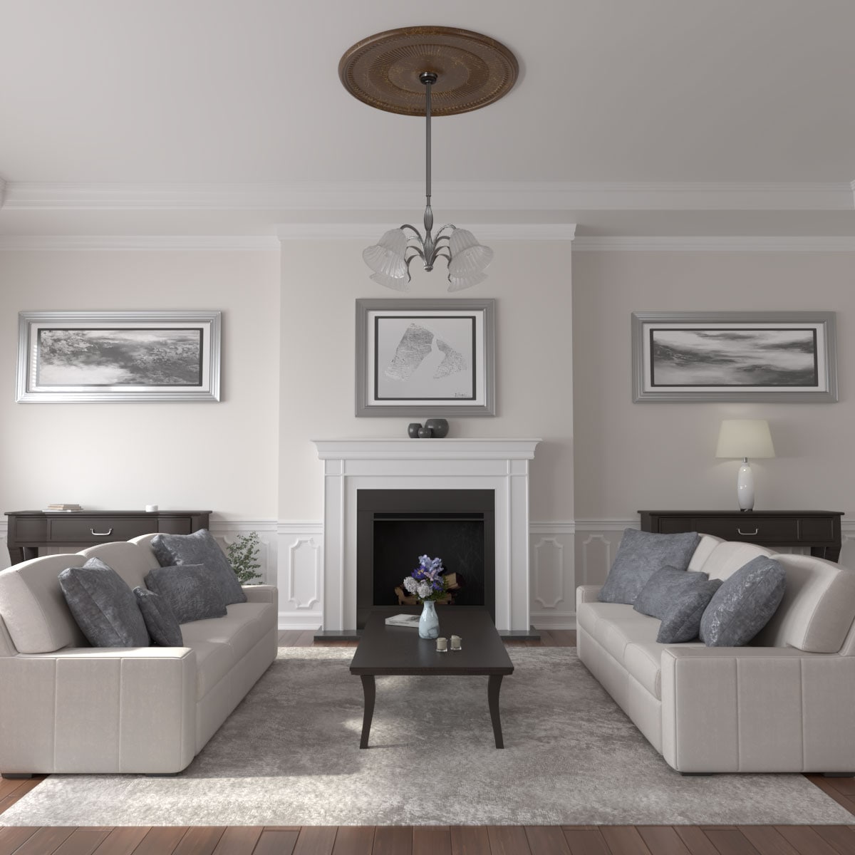 Ekena Millwork CM51NERBC Ceiling-Medallions - View #4