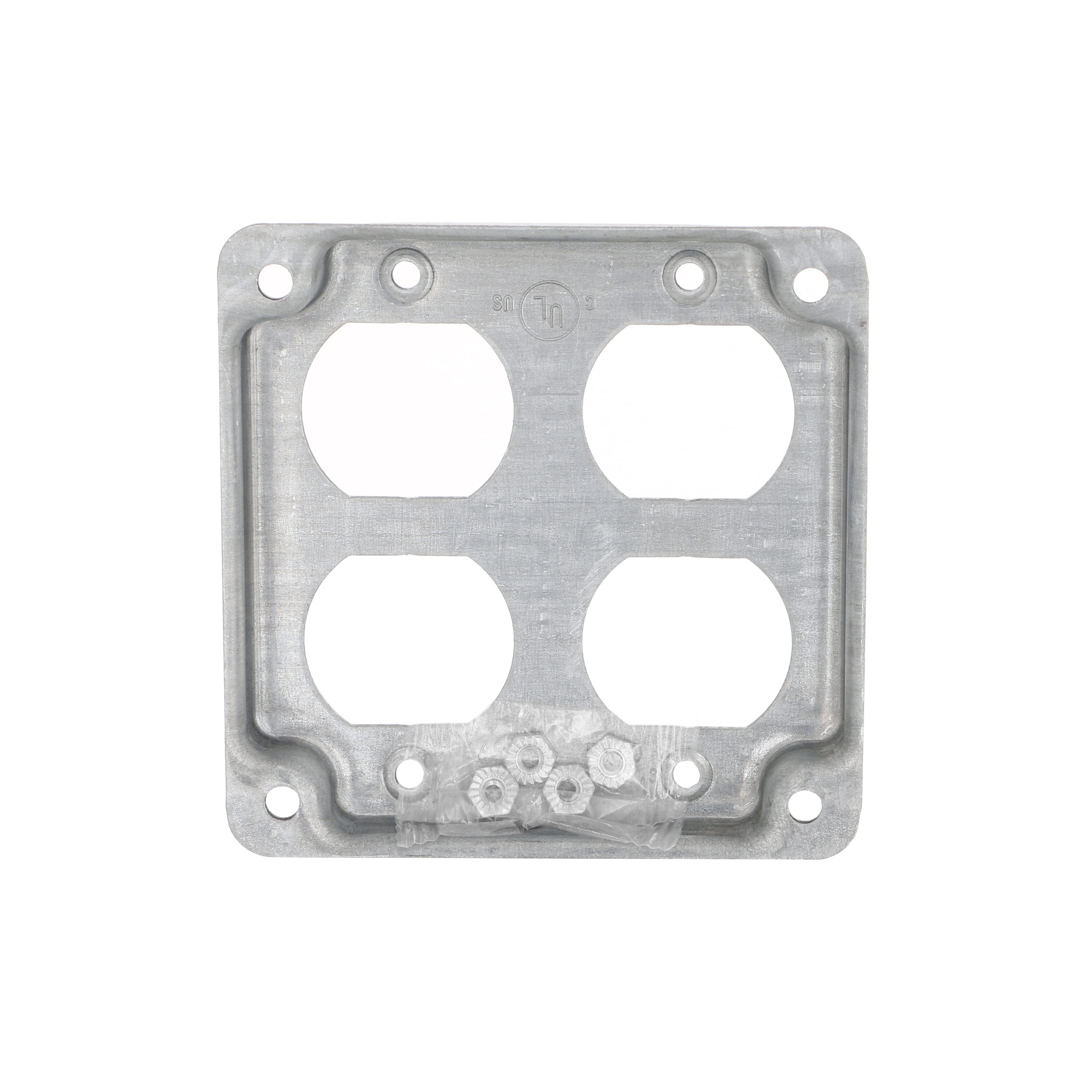 Durable Pre-Galvanized Steel 2 Gang Duplex Cover
