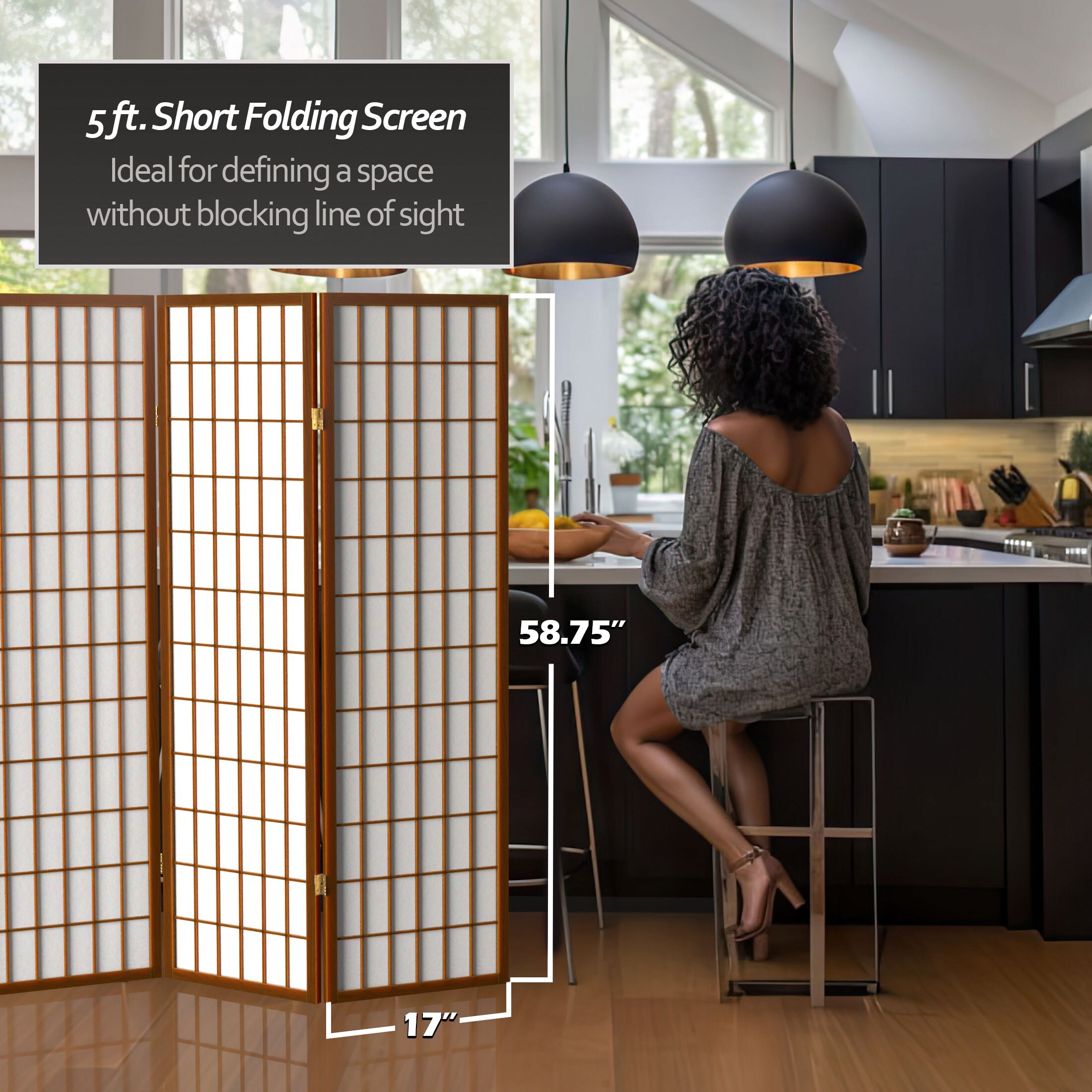 Oriental Furniture WP60-WAL-3P Indoor-Privacy-Screens - View #6