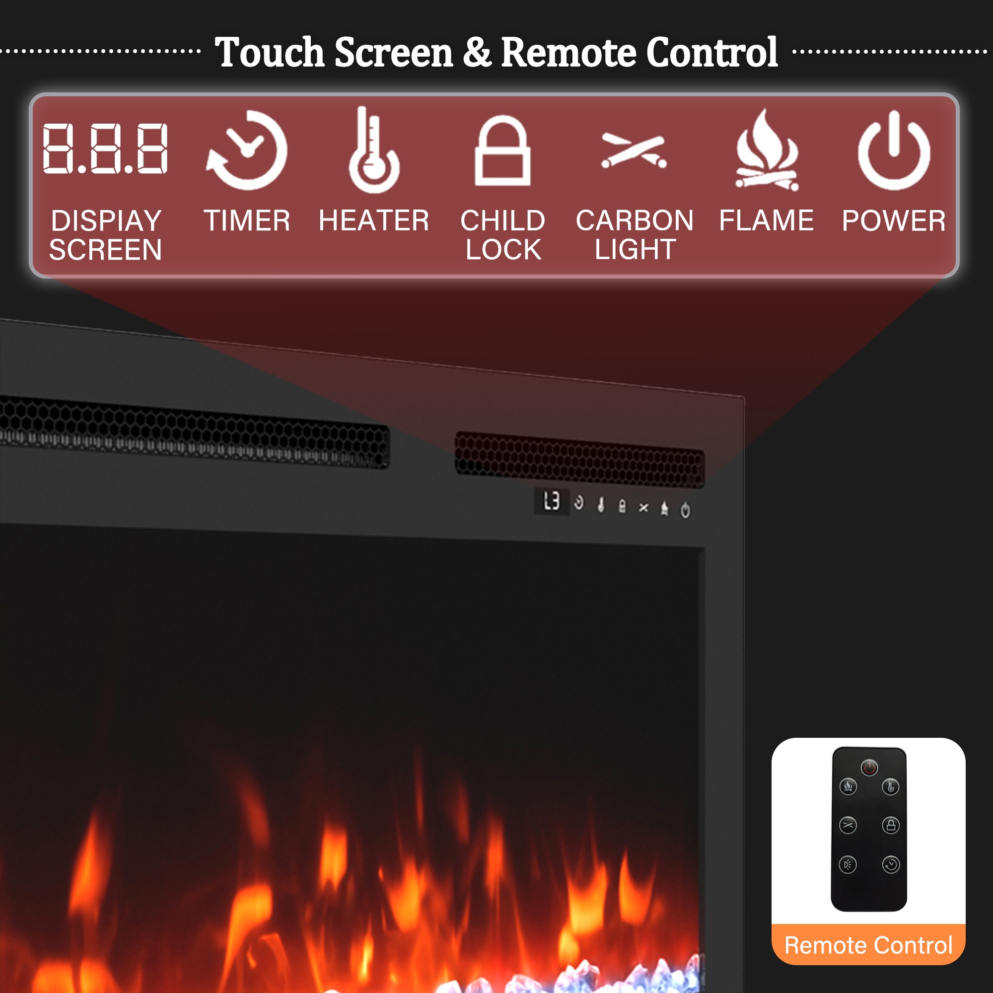 Clihome BL-ZHX-36-058 Electric-Fireplaces - View #6