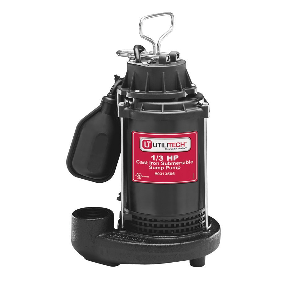 Utilitech 1/3-HP 115-Volt Thermoplastic Submersible Utility Pump