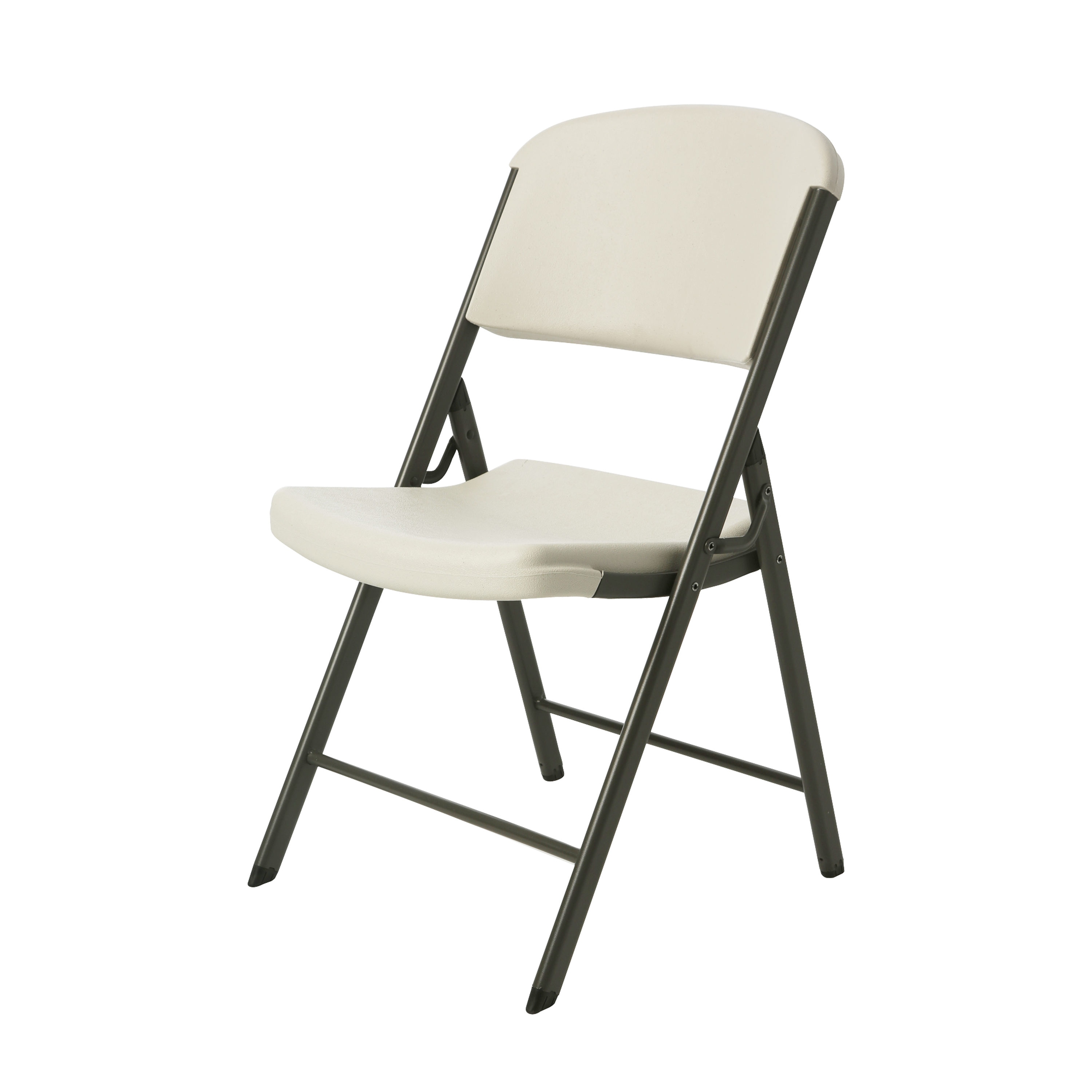 LIFETIME PRODUCTS 4 Pack Almond Standard Folding Chair with Solid