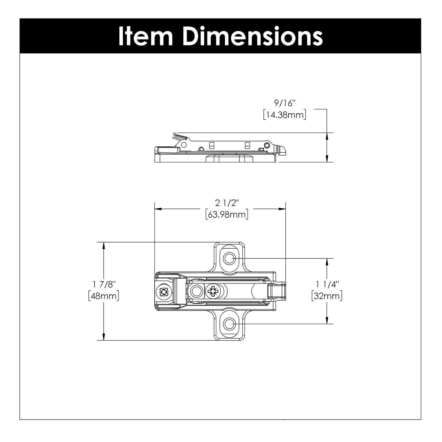 Hickory Hardware HH075221-14 Cabinet-Hinges - View #6