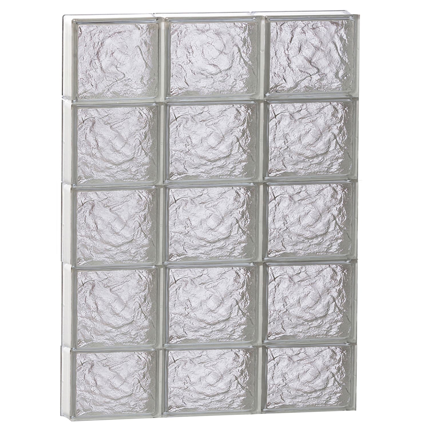 REDI2SET S2438IS Ice Glass 23-1/4-in x 36-3/4-in Frameless Replacement Glass Block Window