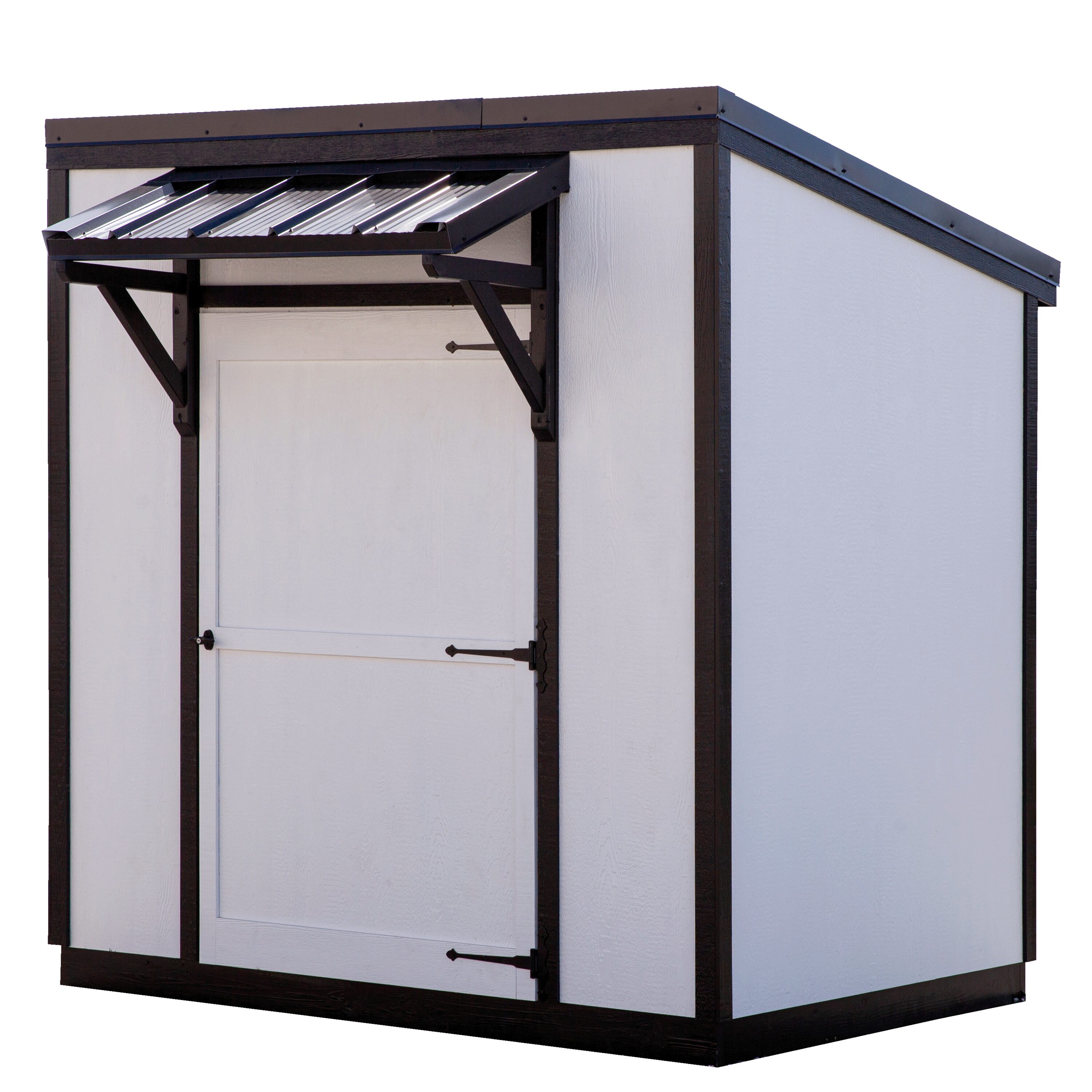 SHEDorize SSRSS68 Skillion Roof Storage Shed 6-ft x 8-ft Lean-to Style Wood Outdoor Storage Shed with 1 Doors