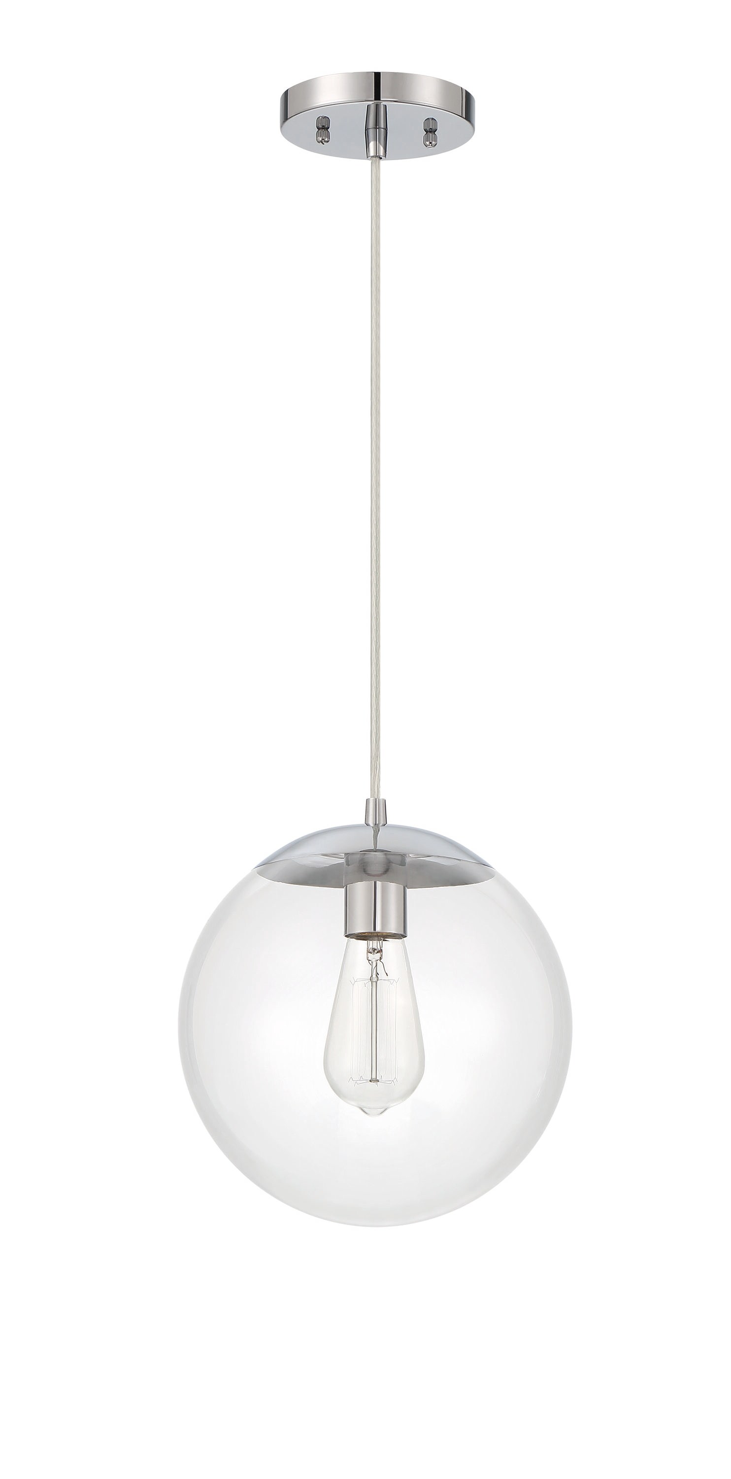 Craftmade 56891-CH Gaze Chrome Modern/contemporary Clear glass Globe Medium Hanging Pendant light