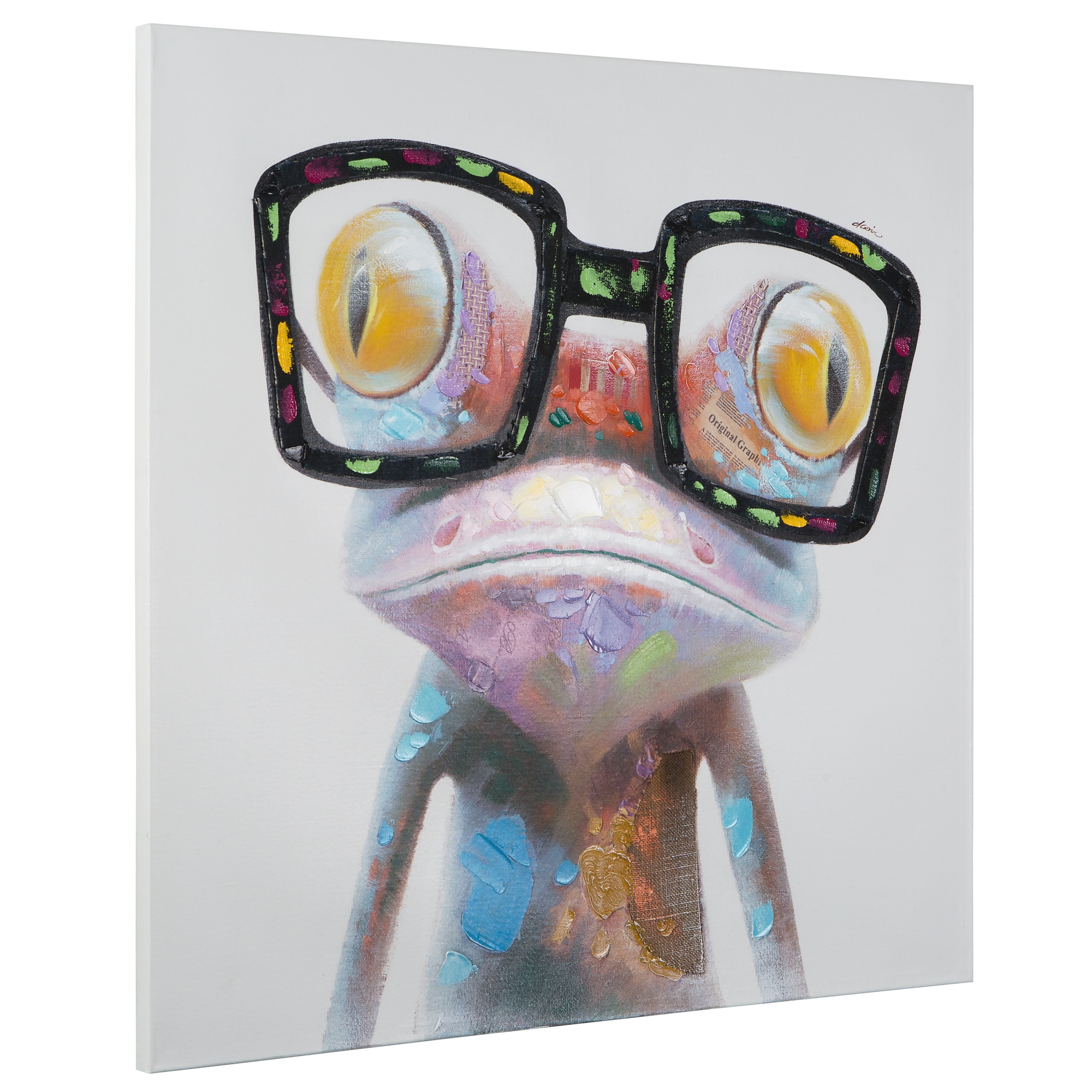 Yosemite Home Decor Hipster Froggy Ii 20-in H x 20-in W Animals Canvas ...