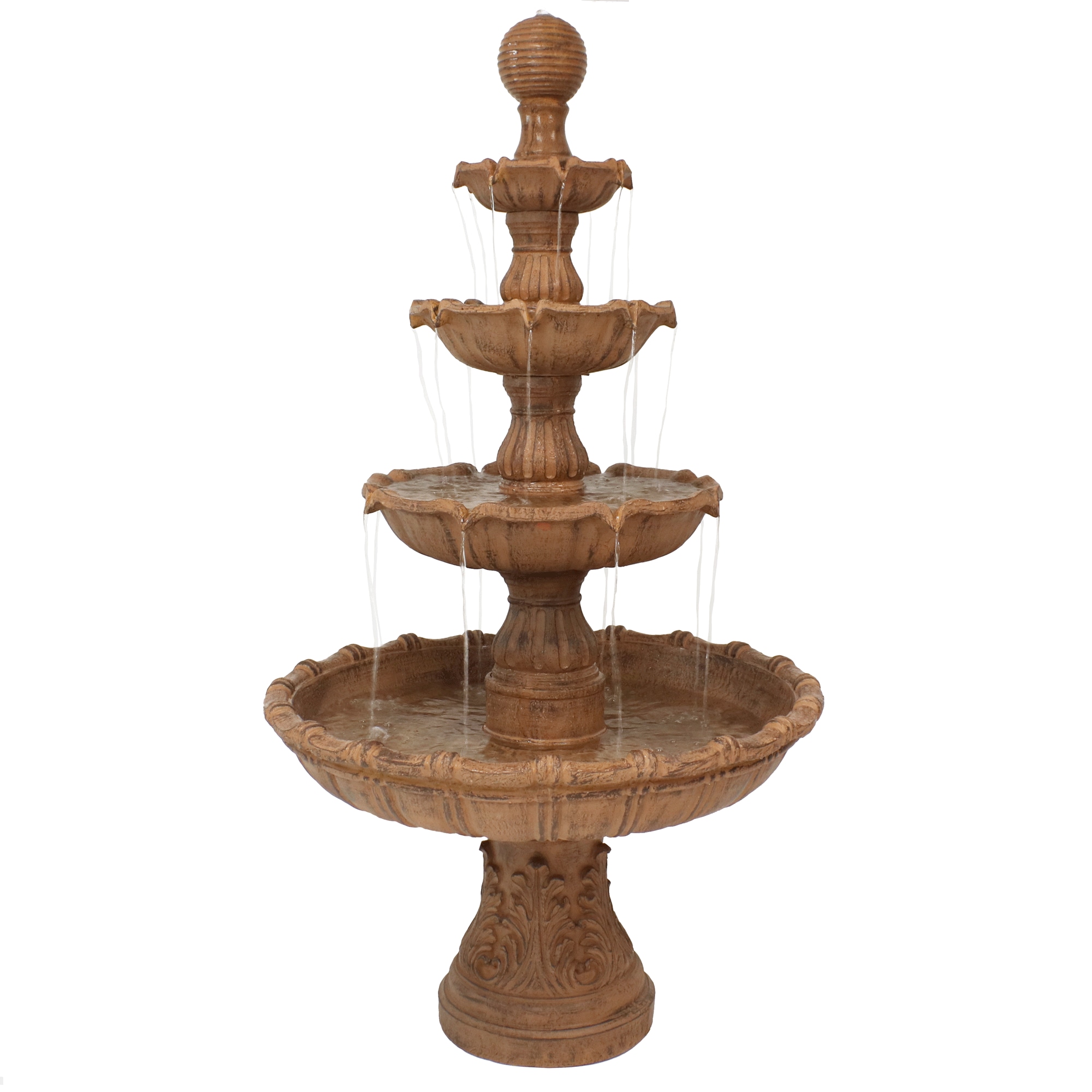 Sunnydaze Decor FC-73803 80-in H Fiberglass Tiered Outdoor Fountain Pump Included