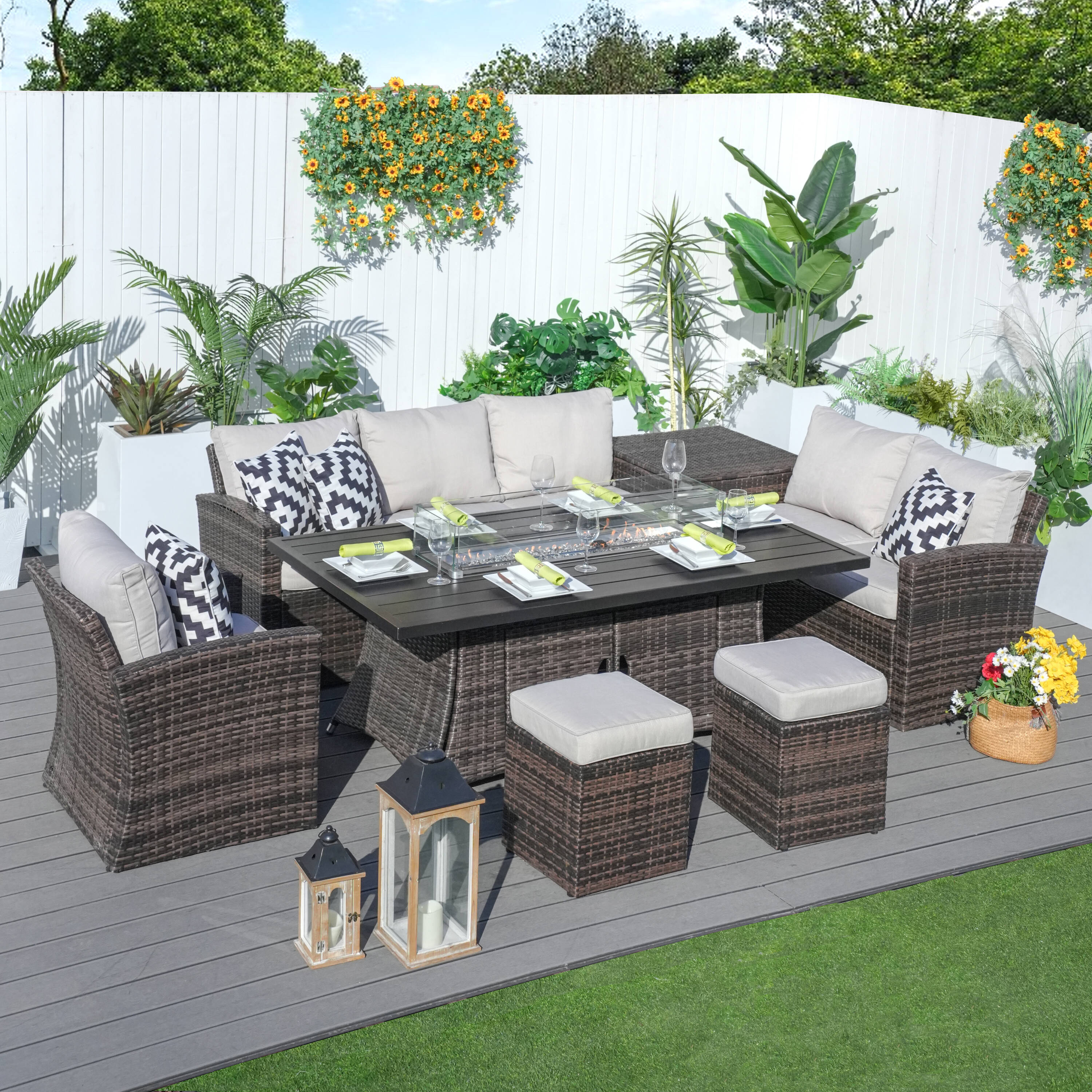 Direct Wicker DWG-2403BRA-BR Patio-Conversation-Sets - View #5