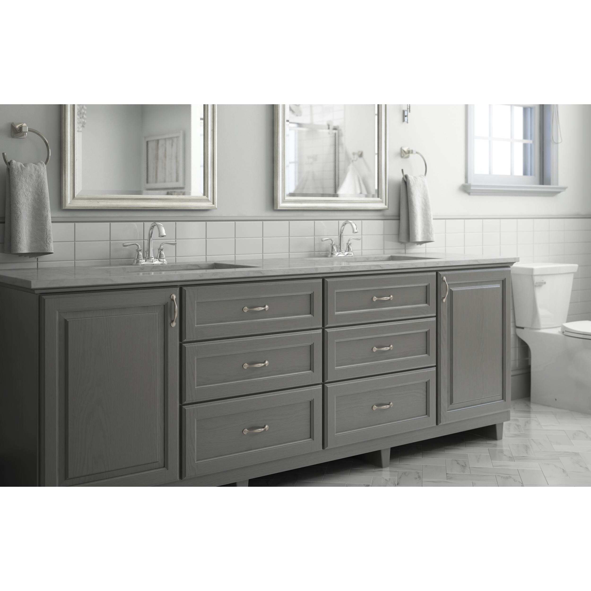 Satin Nickel Half Round Spoon Foot Cabinet Pull