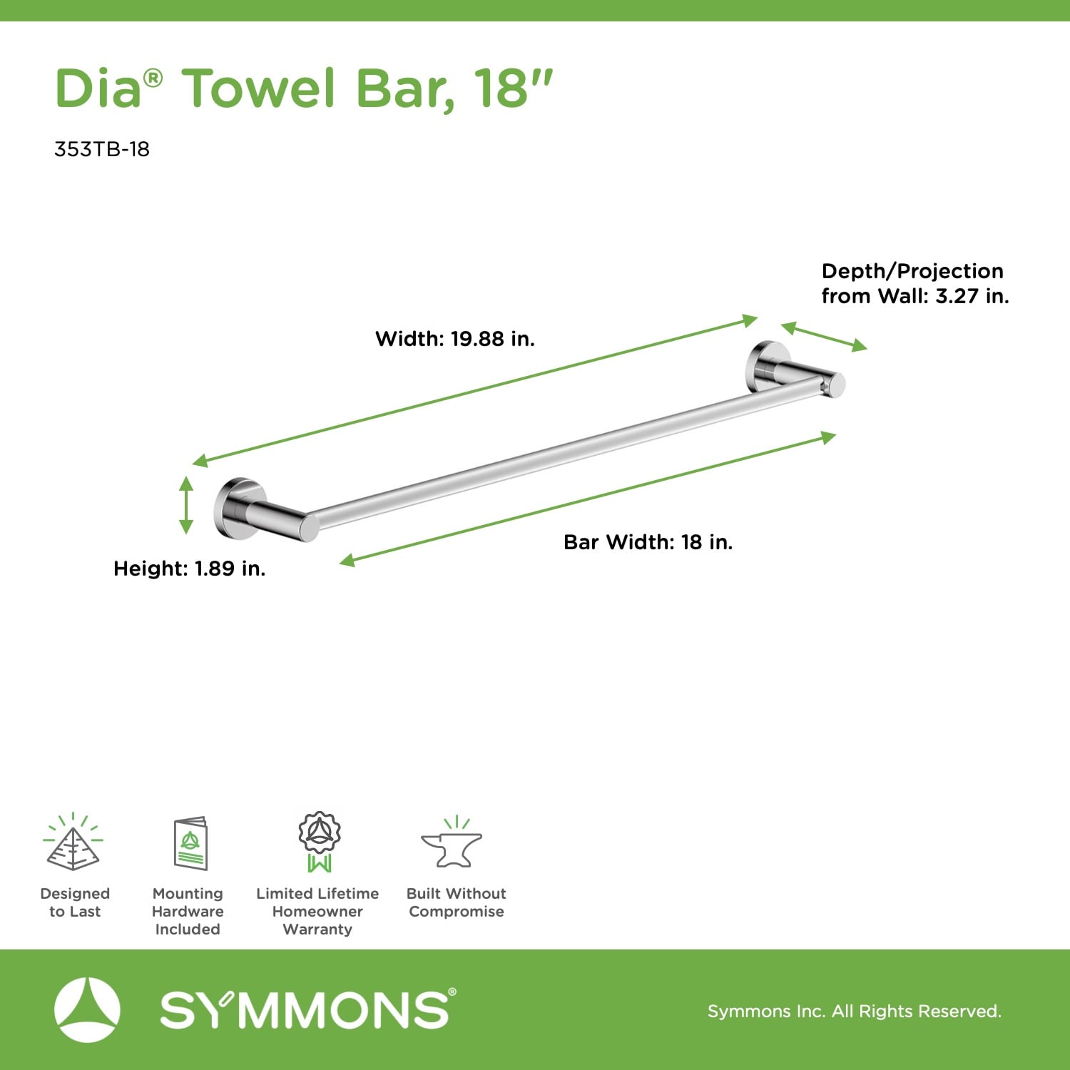 Symmons 353TB-18 d060350 - View #2