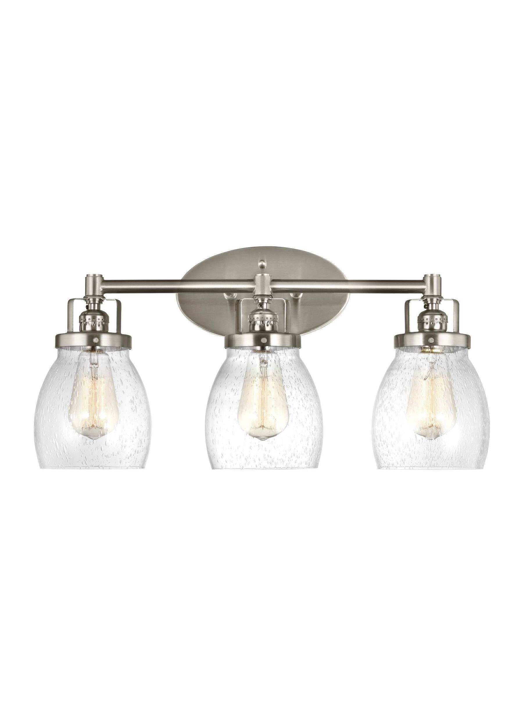 Generation Lighting Belton 21-in 3-Light Brushed Nickel Transitional ...