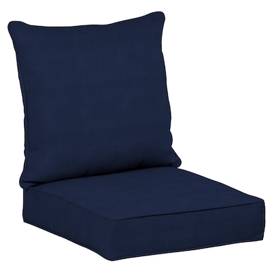 Allen Roth 2 Piece Madera Linen Navy, Outdoor Cushion Replacement Deep Seating