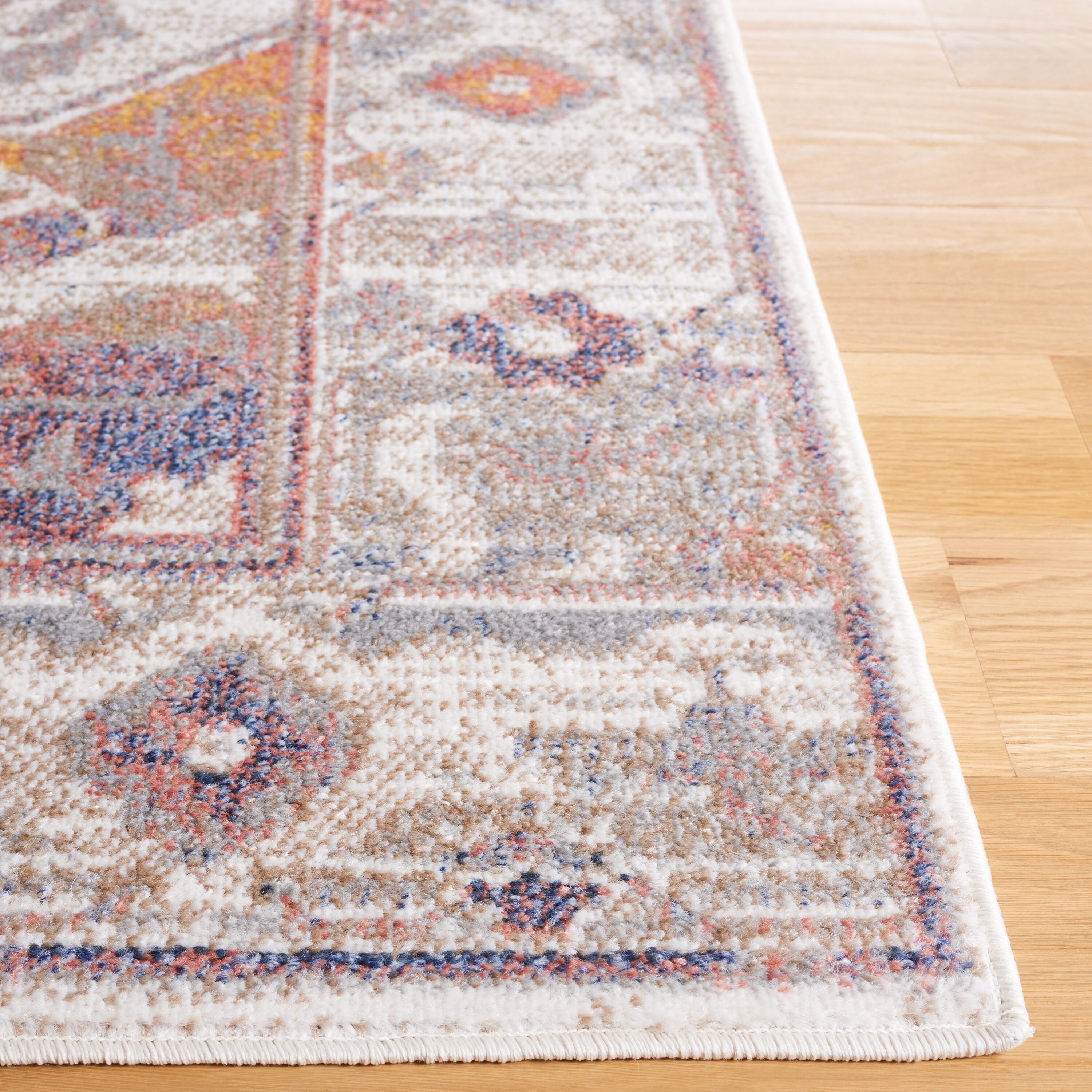 Ivory Elegance 9' x 12' Hand-Knotted Reversible Synthetic Area Rug