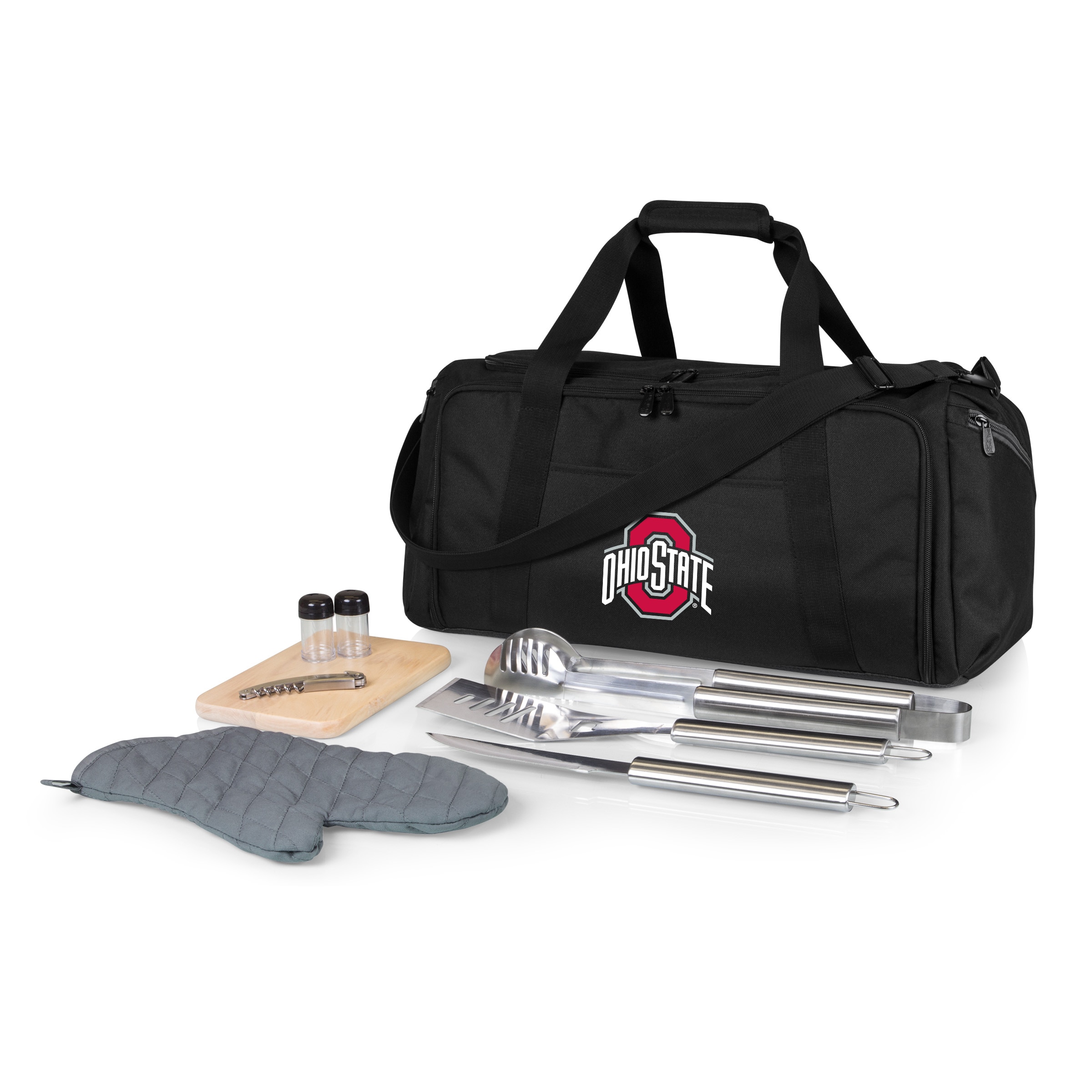 Picnic Time Stainless Steel 9-Piece Grilling Accessory Kit with Heat-Sealed Interior Liner and Multiple Storage Pockets 757-06-175-614-0 Sansujyuku sansujyuku.com