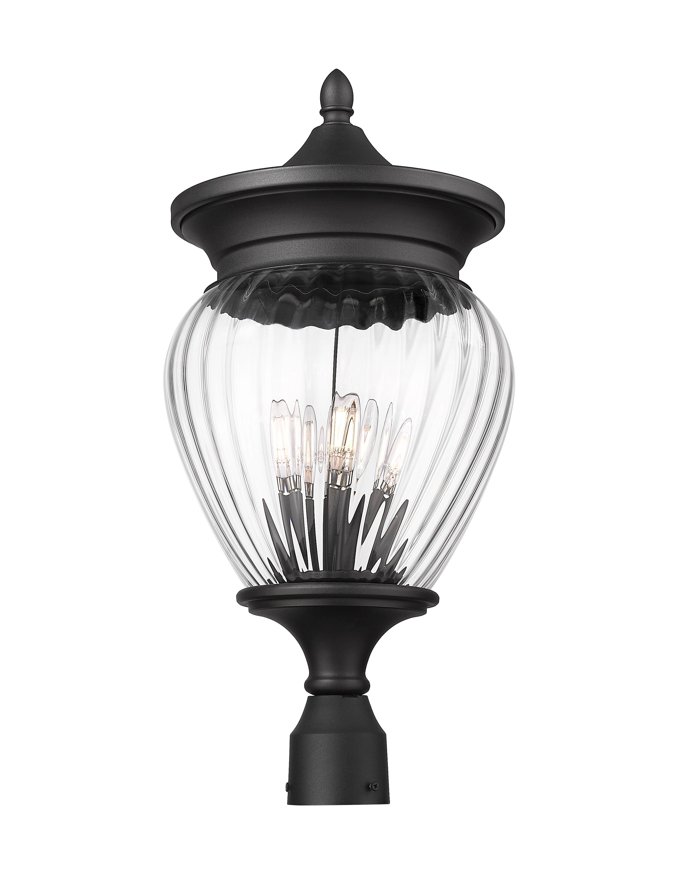 Z-Lite 5016PHBR-BK Post-Lights - View #2