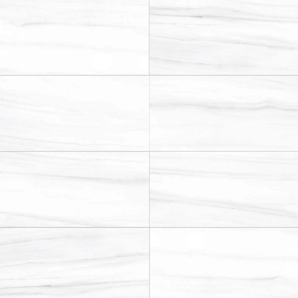The Tile Life Dolomites White 12-in x 24-in Matte Porcelain Marble look Floor and Wall Tile ( 15.28-sq ft / Carton )