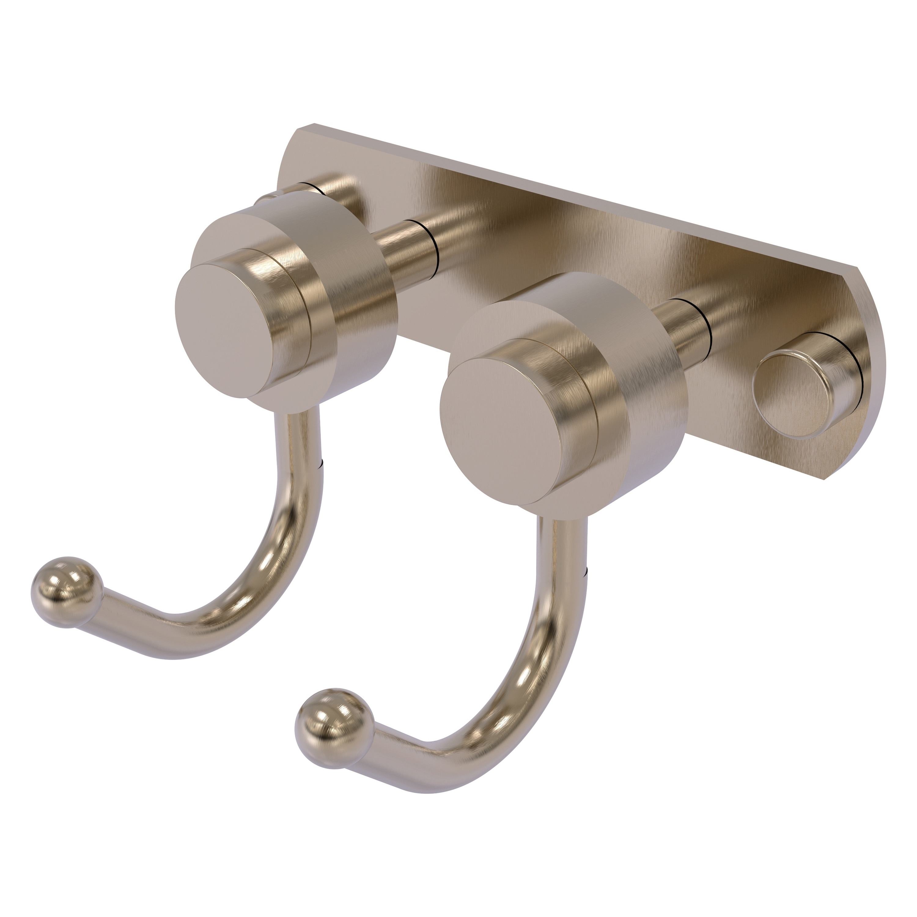 Allied Brass 920-2-PEW Mercury Antique Pewter Double -Hook Wall mount Towel Hook