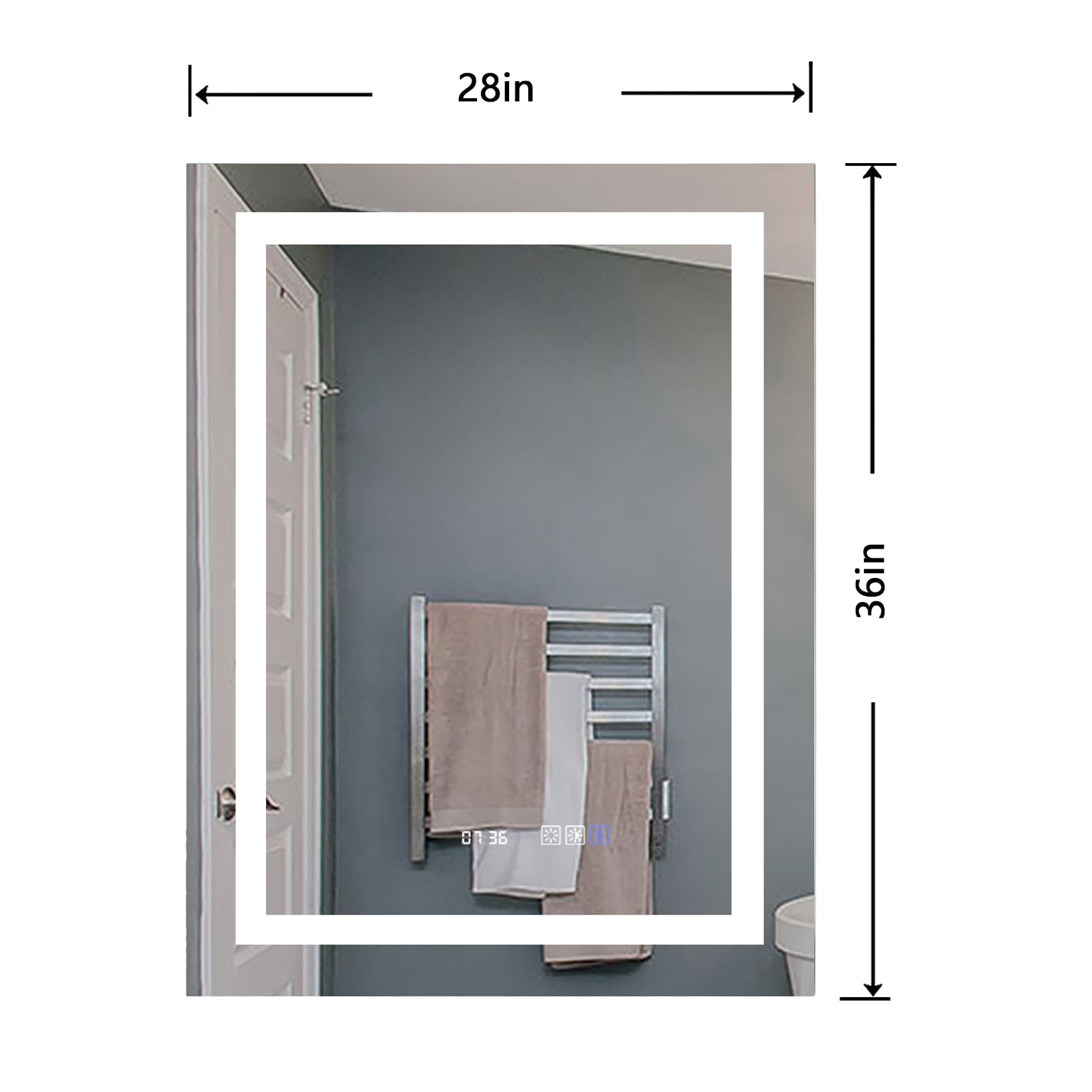Forclover JSEX2836LM-3F Framed-Bath-Mirrors - View #3