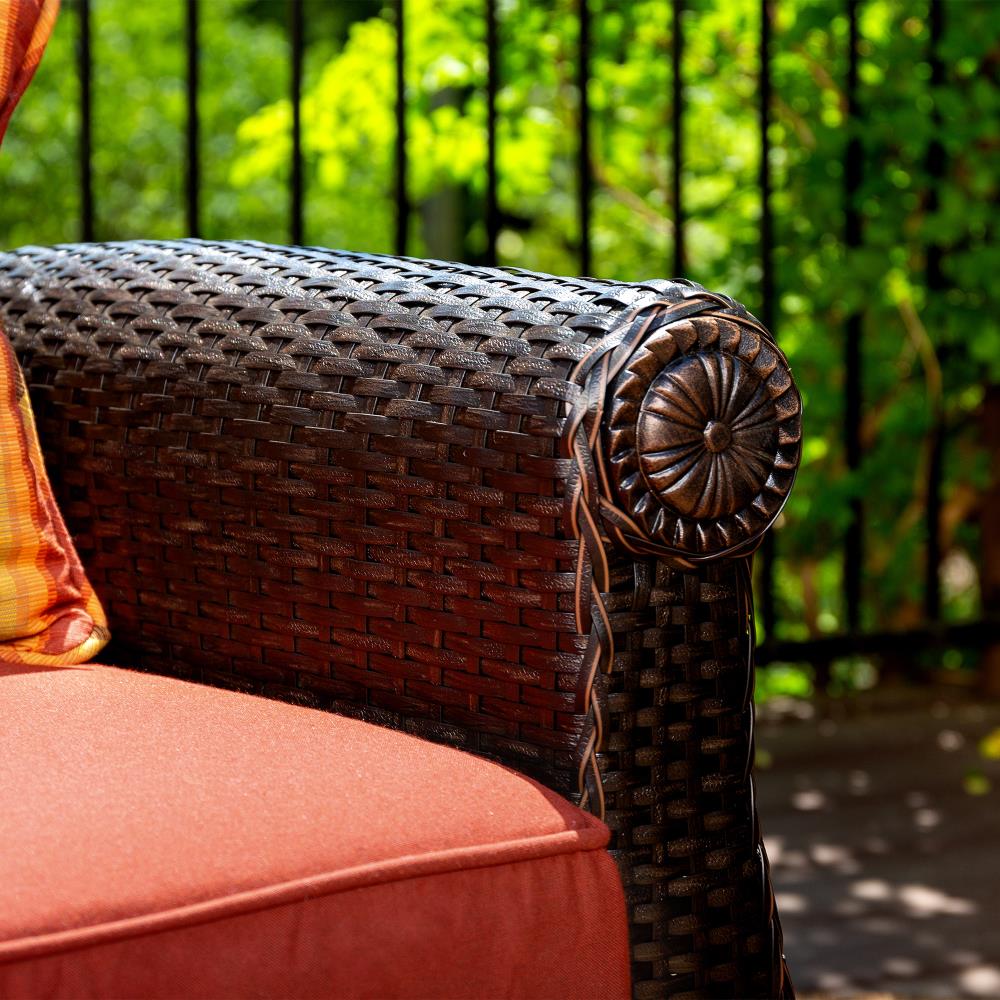 La-Z-Boy Outdoor Breckenridge Woven Brown Metal Frame Swivel