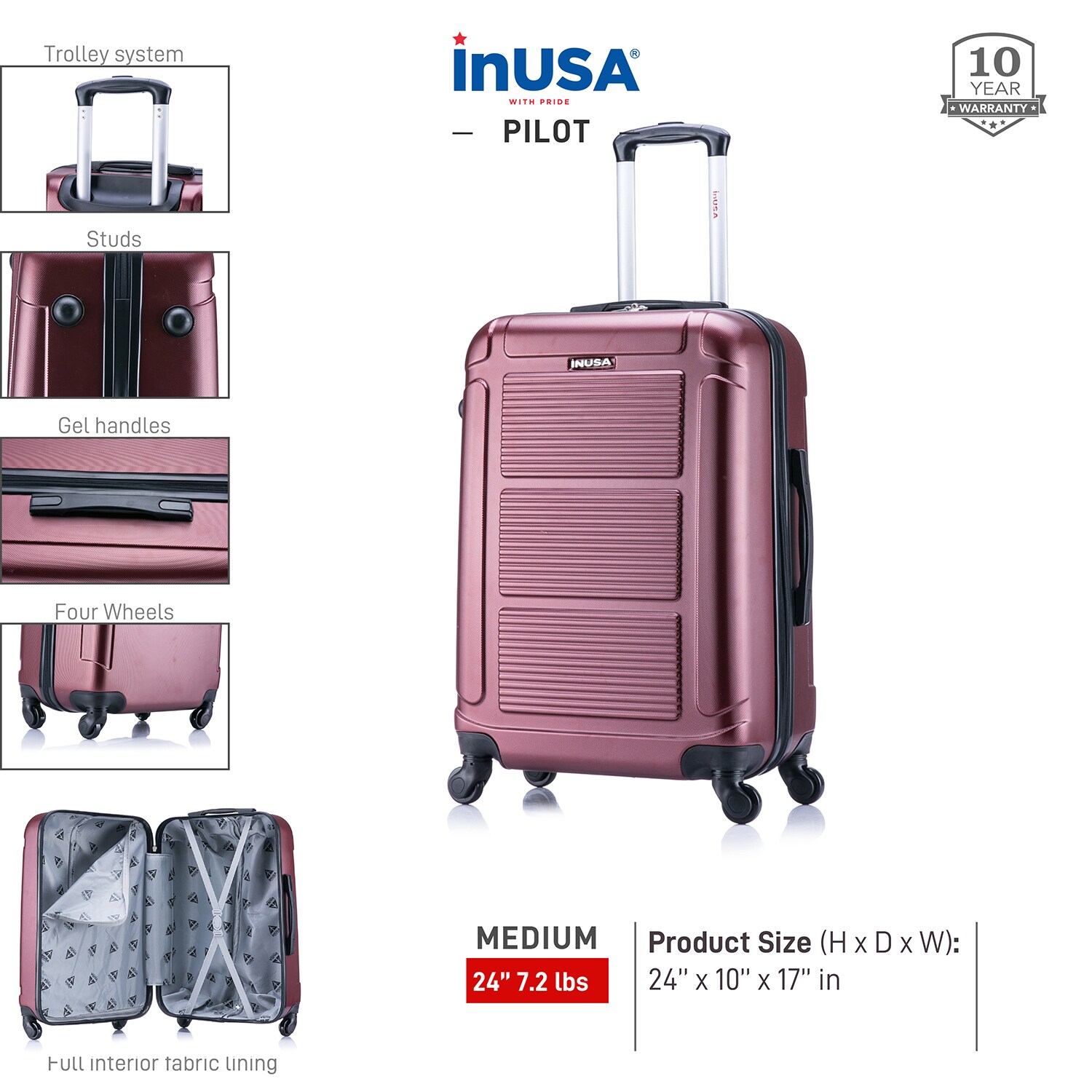 InUSA IUPIL00M-WIN Luggage-And-Luggage-Sets - View #3
