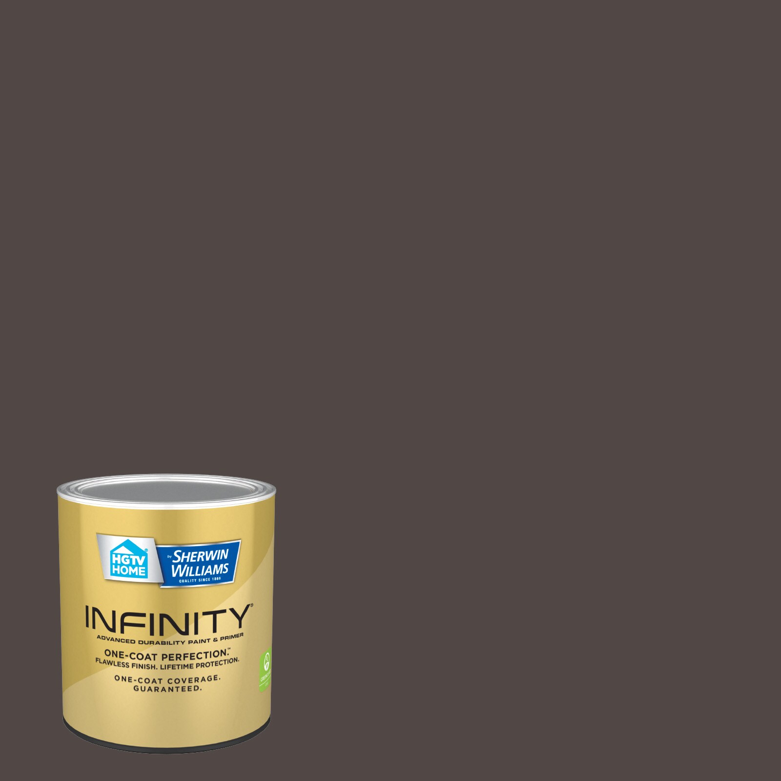 HGTV HOME by Sherwin-Williams Infinity Semi-gloss Brown Velvet 1011-10  Latex Interior Paint + Primer (1-quart) in the Interior Paint department at