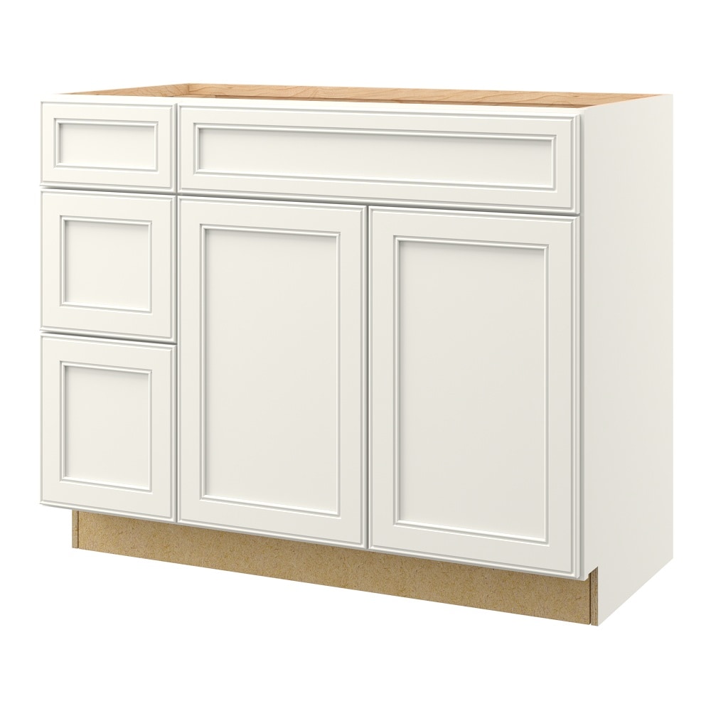 allen + roth 56338MK McKeller 42-in Linen Bathroom Vanity Base Cabinet without Top
