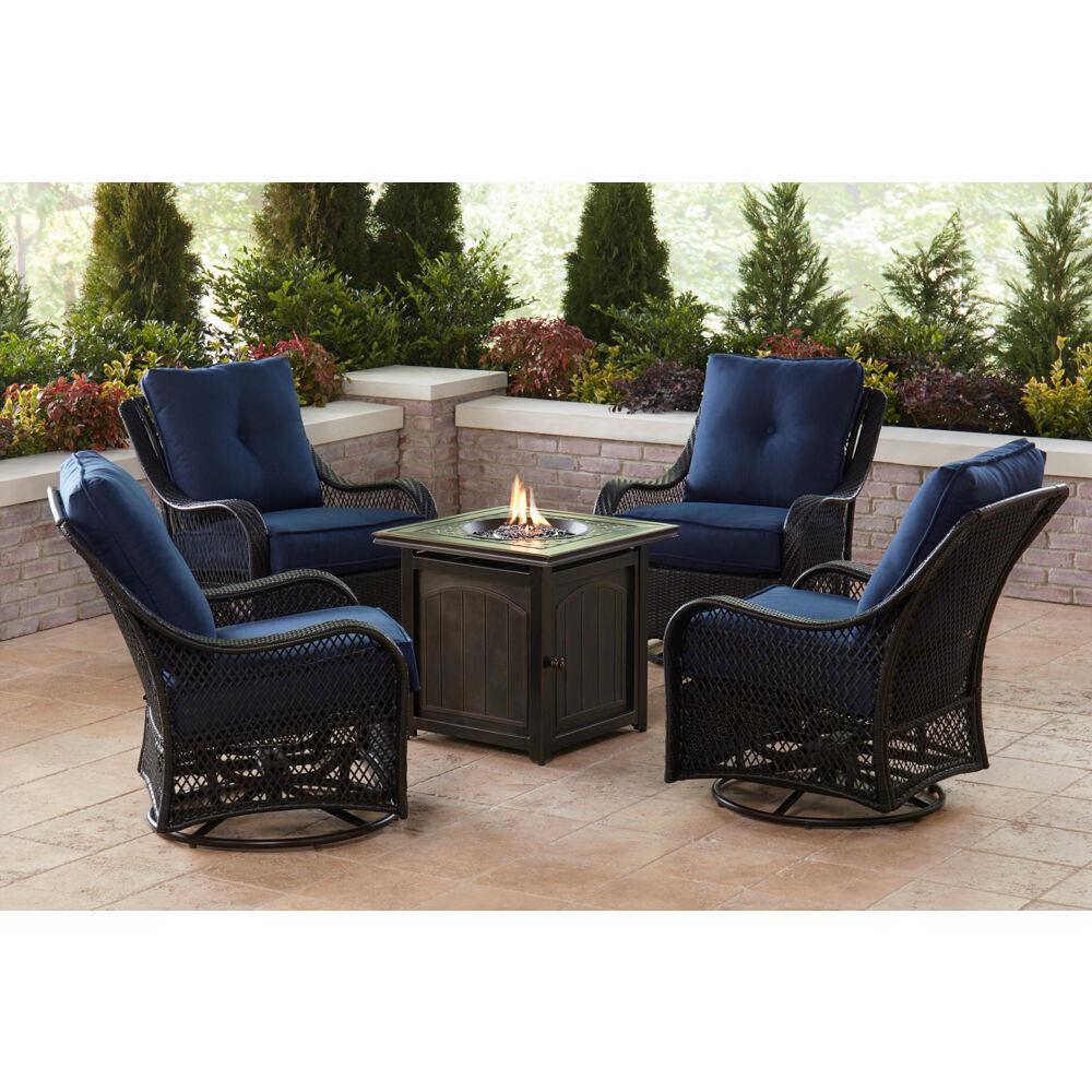 Hanover ORL5PCCFPSW4-NVY Patio-Conversation-Sets - View #10