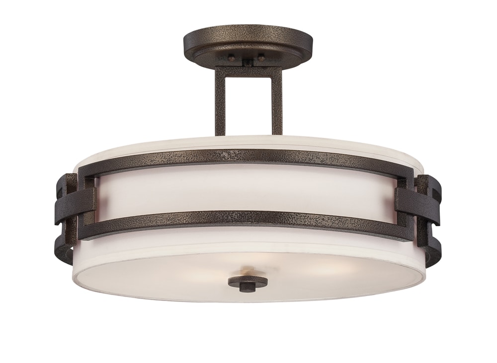 Semi flush deals mount lighting lowes