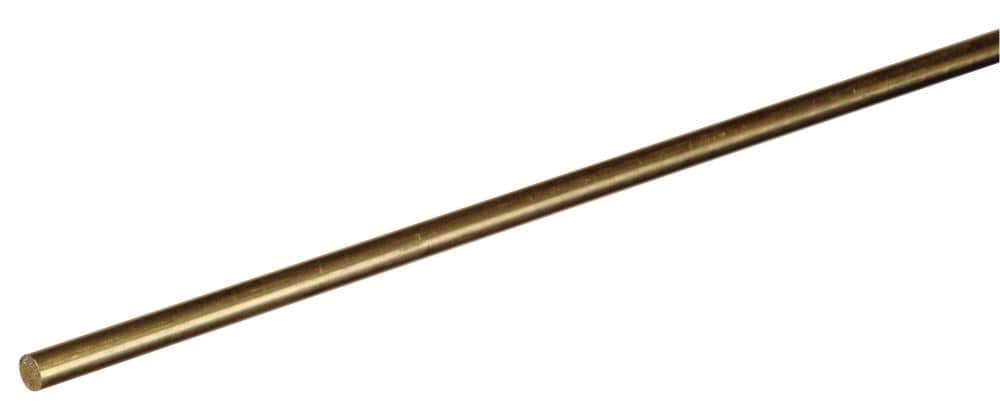 Hillman 3-ft Polished Brass Weldable Solid Round Rod in the Rods department  at