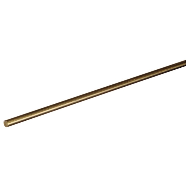 Hillman 3-ft Polished Brass Weldable Solid Round Rod in the Rods department  at