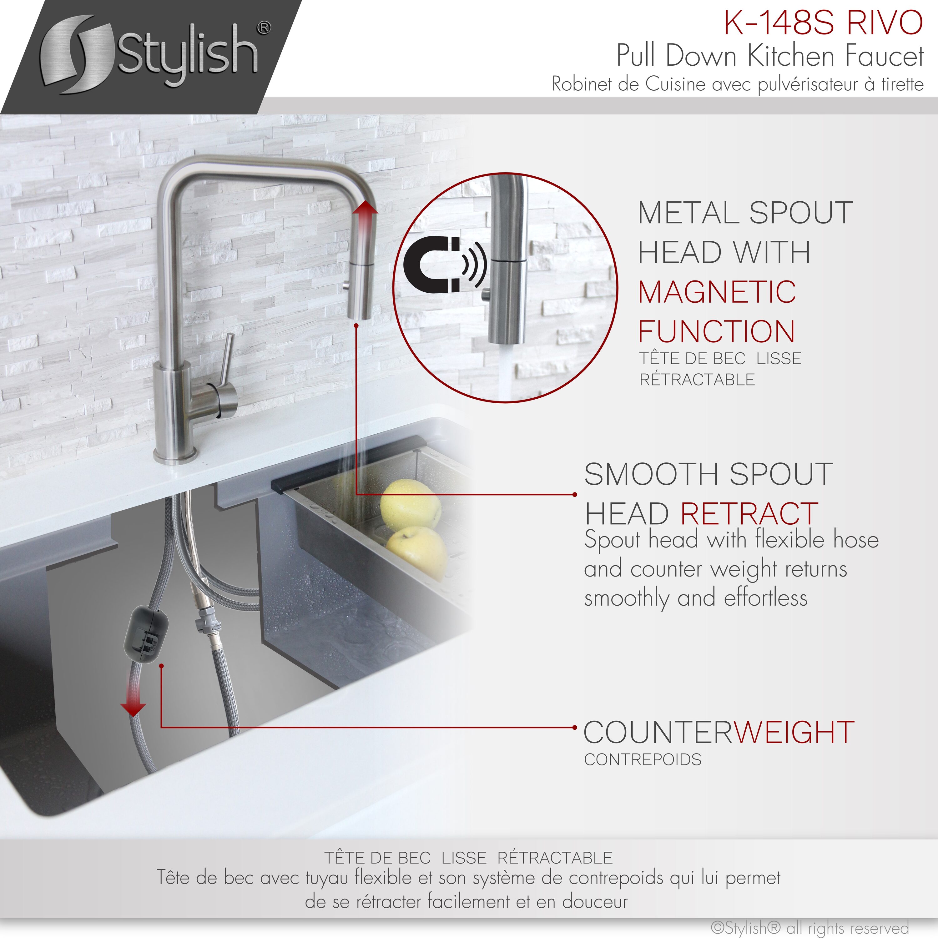 Stylish K-148S Kitchen-Faucets - View #6