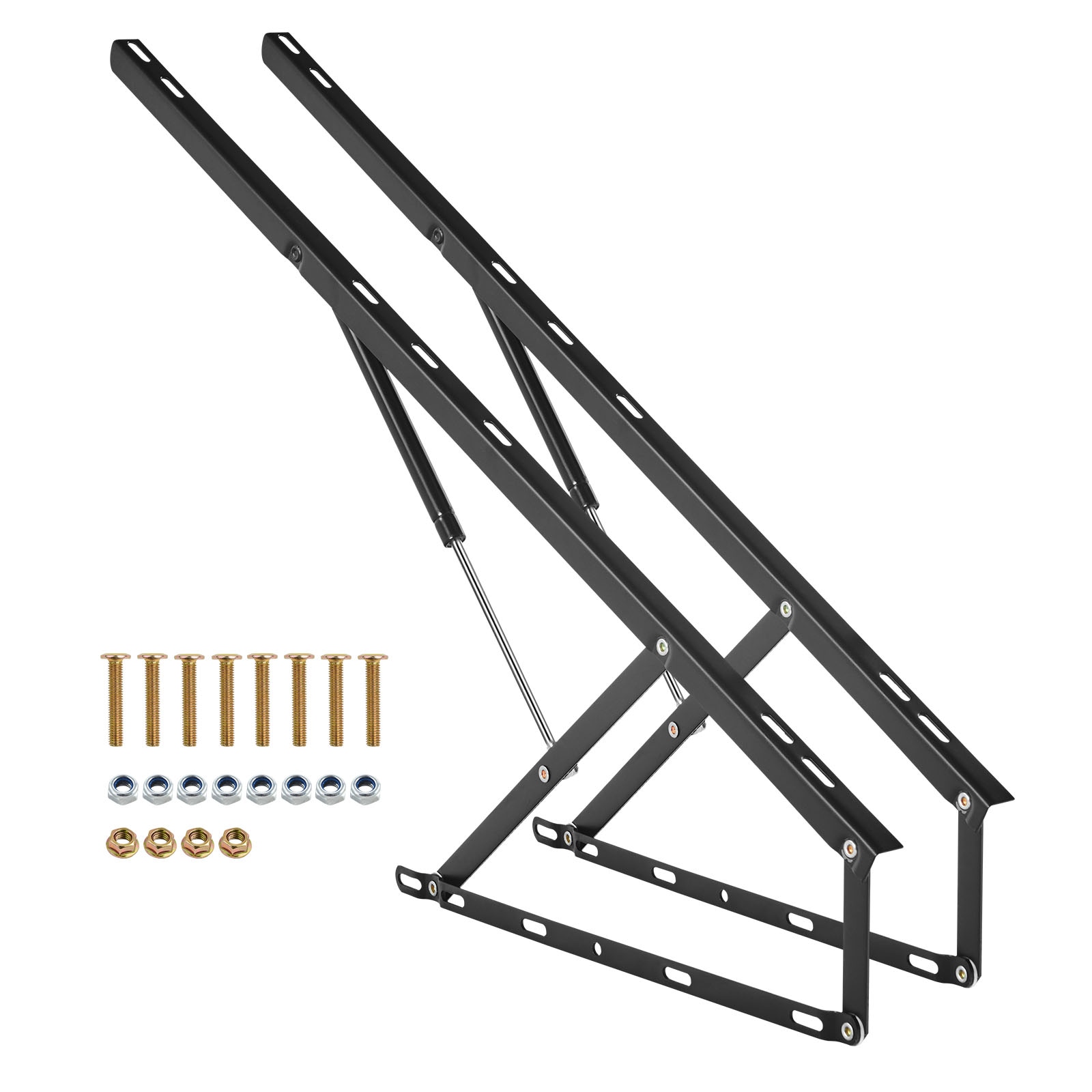 GIVIMO Bed Lift Wall Bed Mechanical Hardware Kit Pneumatic Lever 154-lb Load for 59 x 71-in Bed DIY Murphy Bed Vertical Hinge Set for Guestroom #LW108GIVSS3495