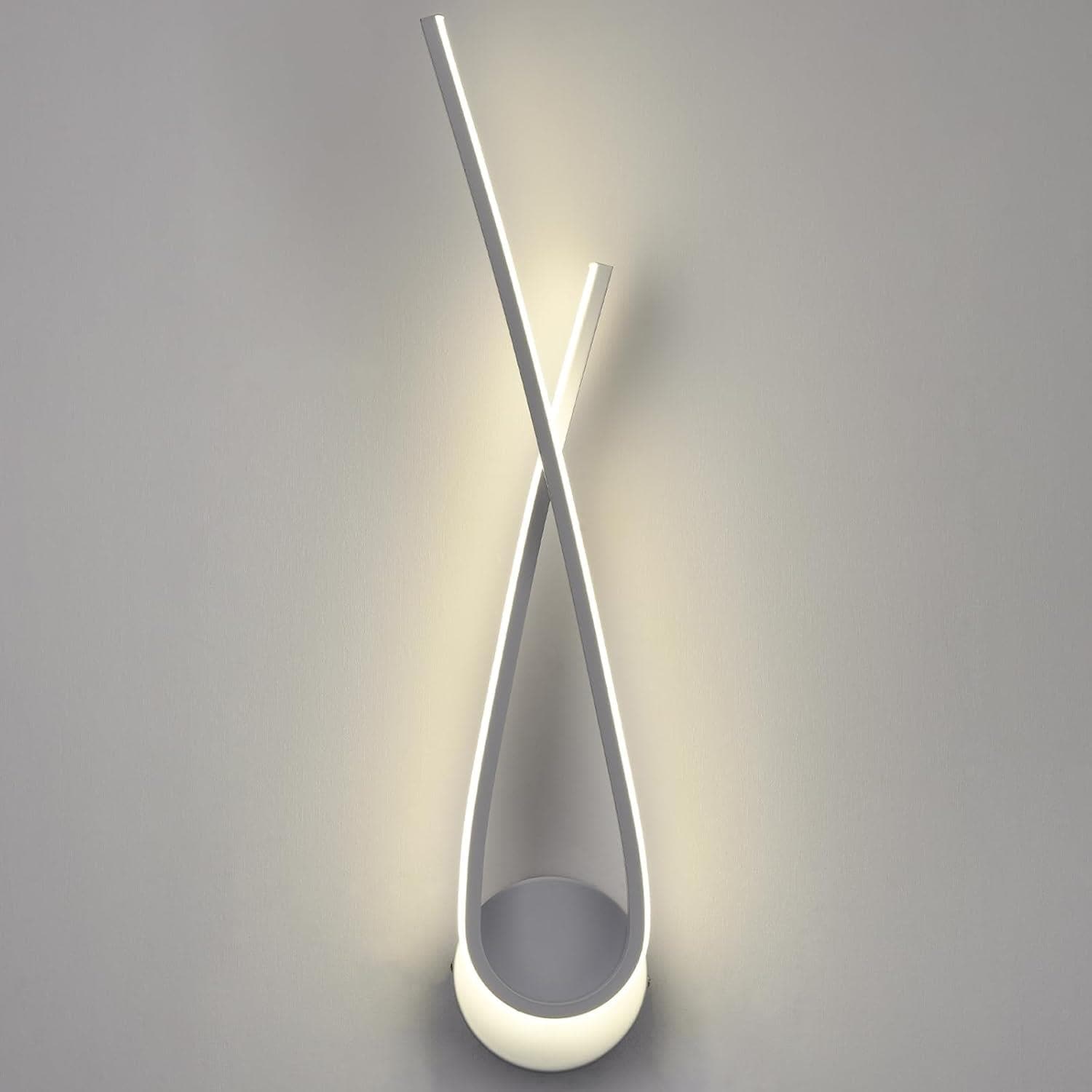 Claxy TJ-T3315BU-WW LED 6-in W 1 -Light Polished White Wall Sconce