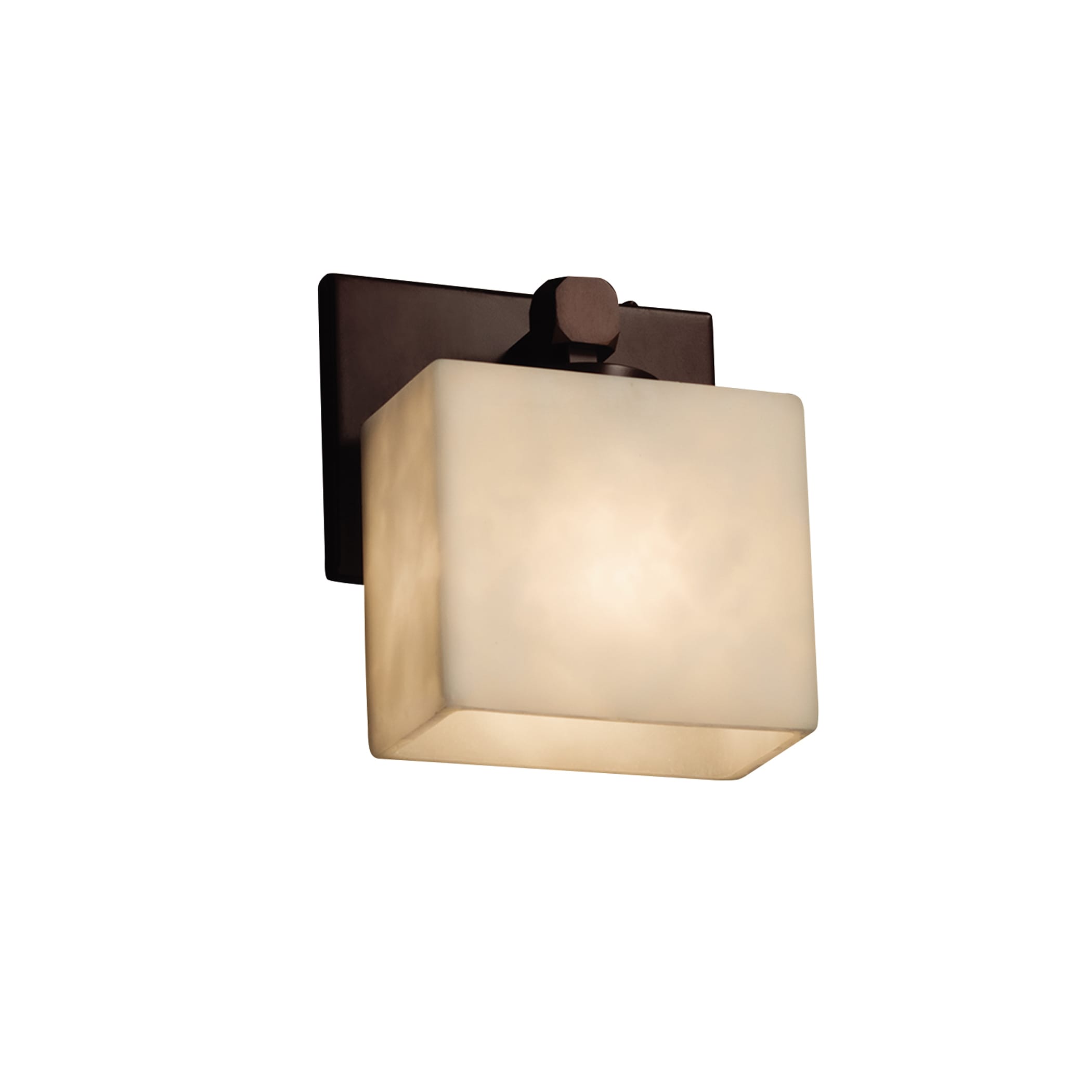 Justice Design Group CLD-8427-55-DB-LED1 Clouds 6-in W 1-Light Dark Bronze Transitional LED Wall Sconce
