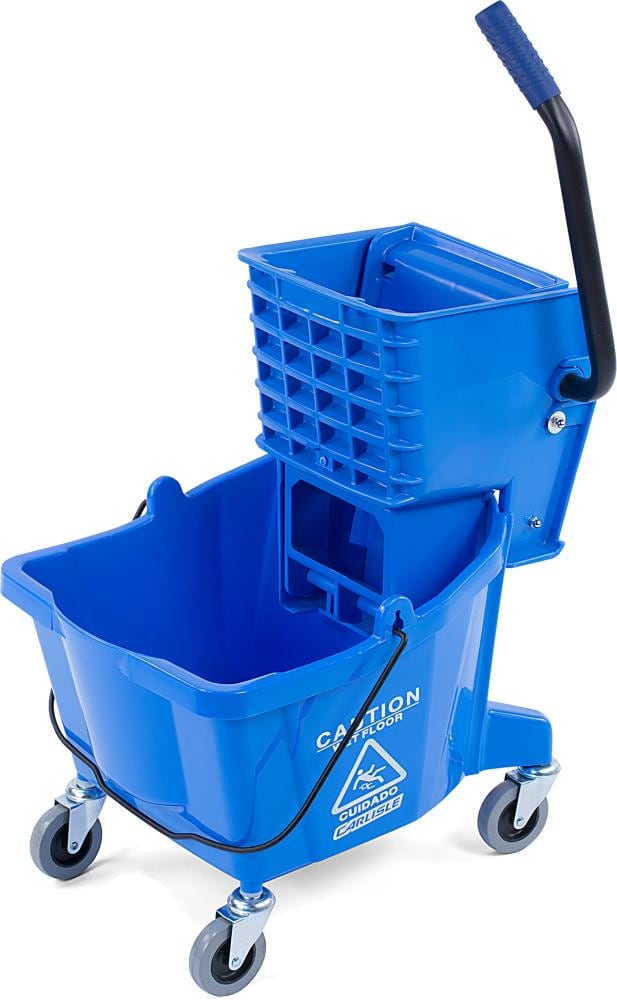26 Quart Rolling Side Press Wringer Commercial Mop Bucket Clean Product Supply 