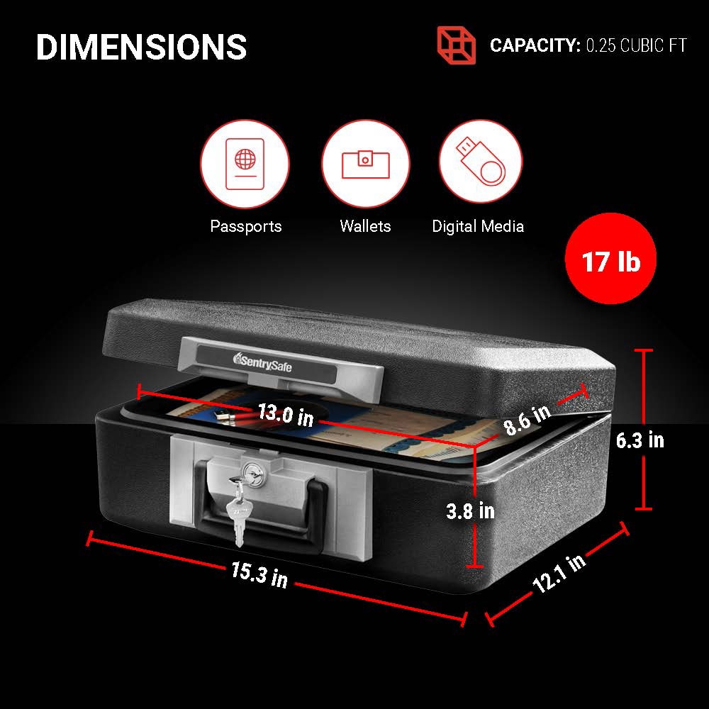 SentrySafe 0.25-cu ft Fireproof Safe Box with Keyed Lock 1160 at Lowes.com