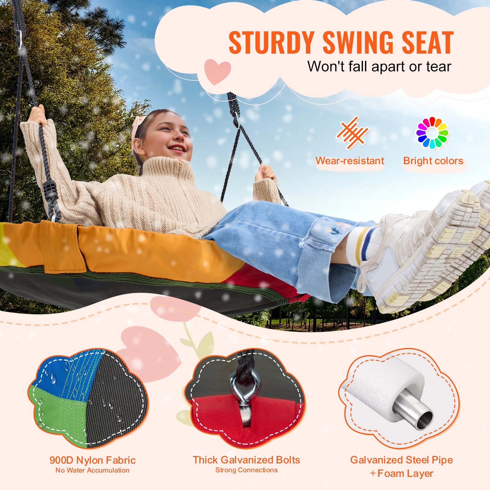 VEVOR SCCSFDQQCSFD04491V0 Playset-Swings - View #3