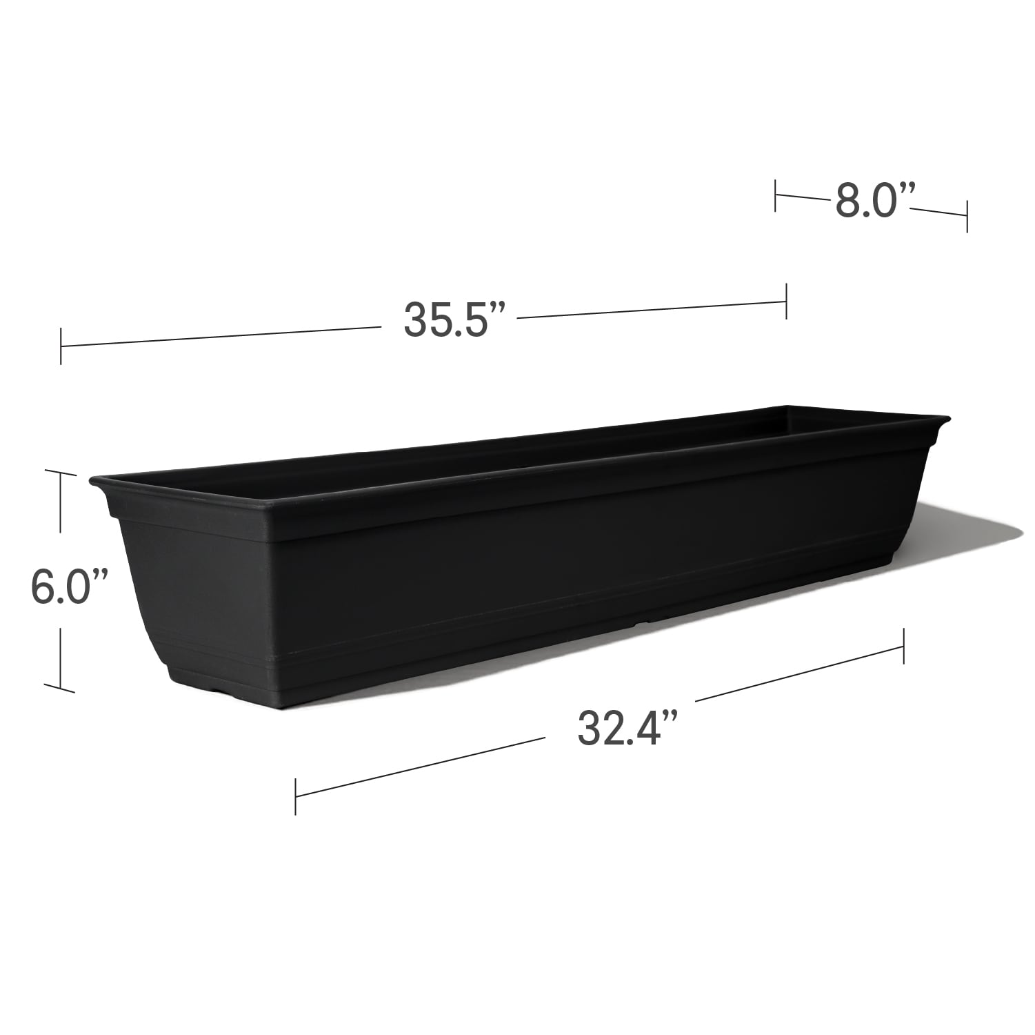 Style Selections WB2132A-BLACK Planter-Window-Box - View #3