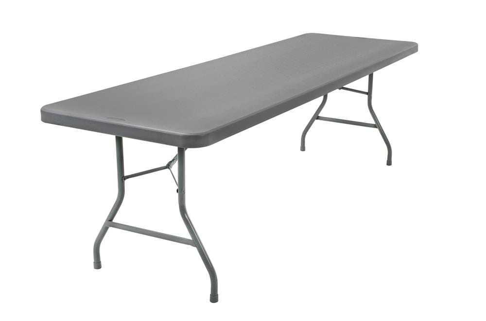 Seminar folding table office steel frame rectangular size 5 foot gray 