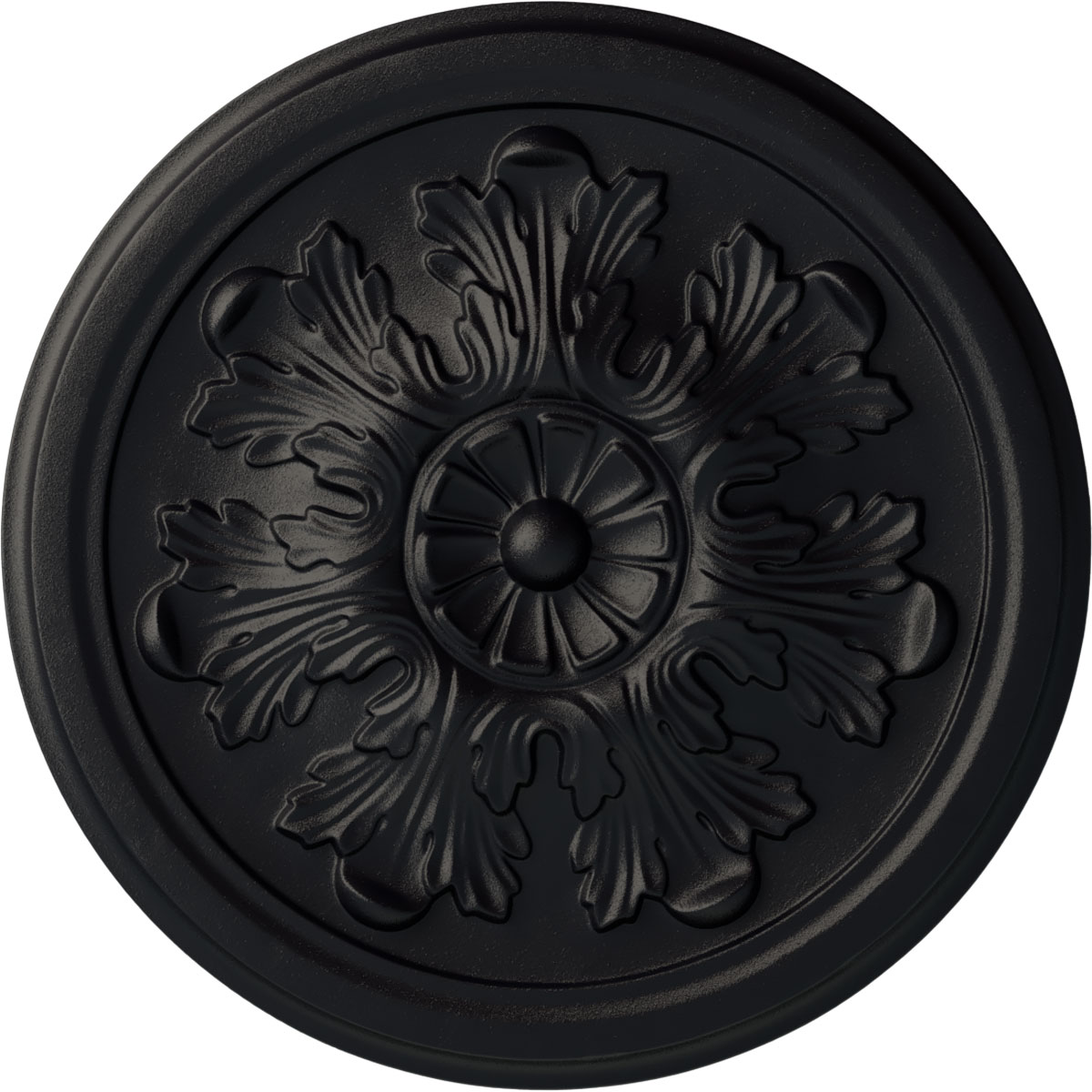 Ekena Millwork CM12LESGS Legacy Acanthus 12.75-in W x 12.75-in L Painted Steel Gray Polyurethane Whole Ceiling Medallion