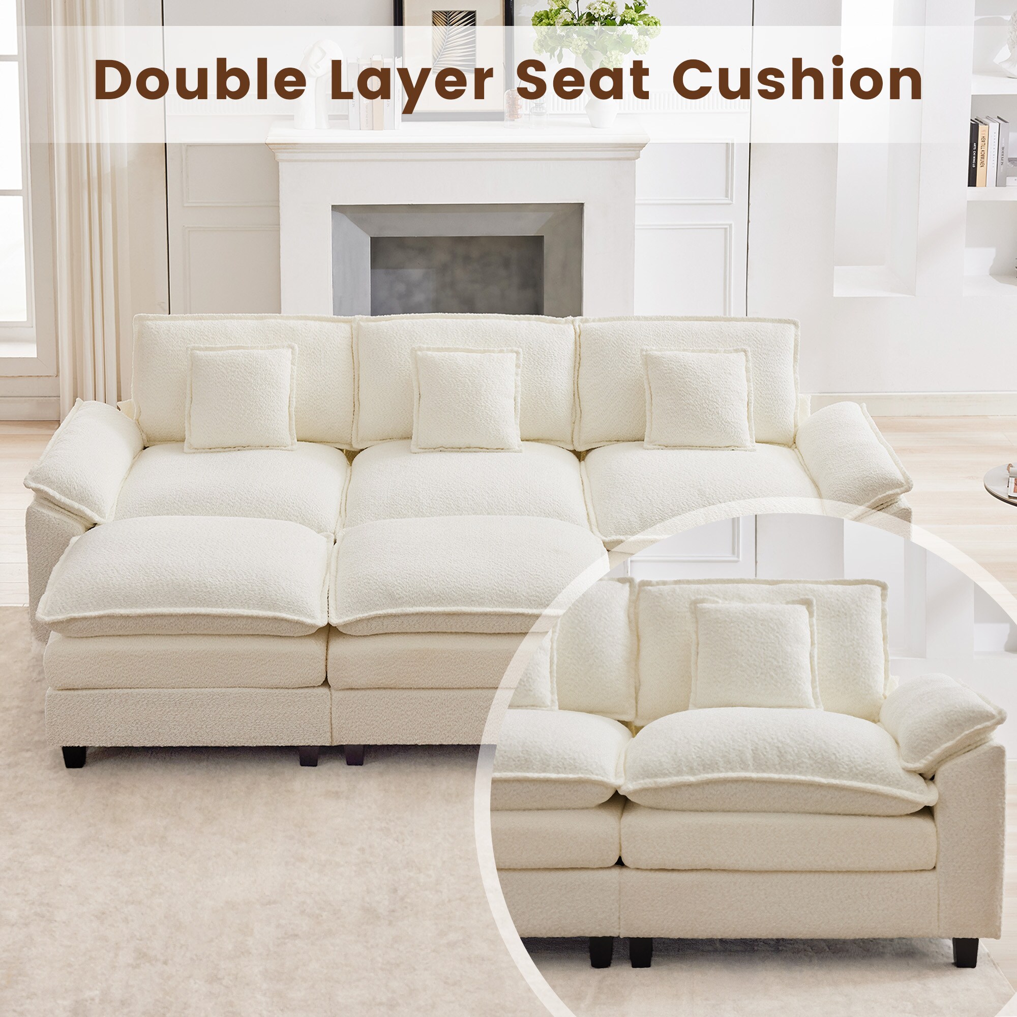 JEAREY 10FXBRT+LED-BE Sofas-Loveseats - View #7