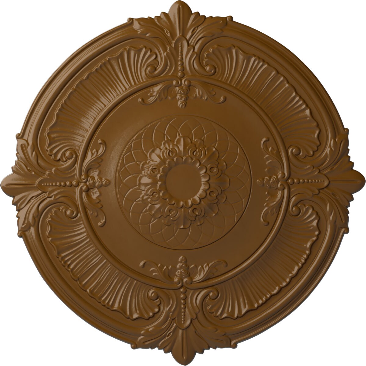Ekena Millwork CM39ATSTF Attica 39.5-in W x 39.5-in L Painted Smokey Topaz Polyurethane Whole Ceiling Medallion