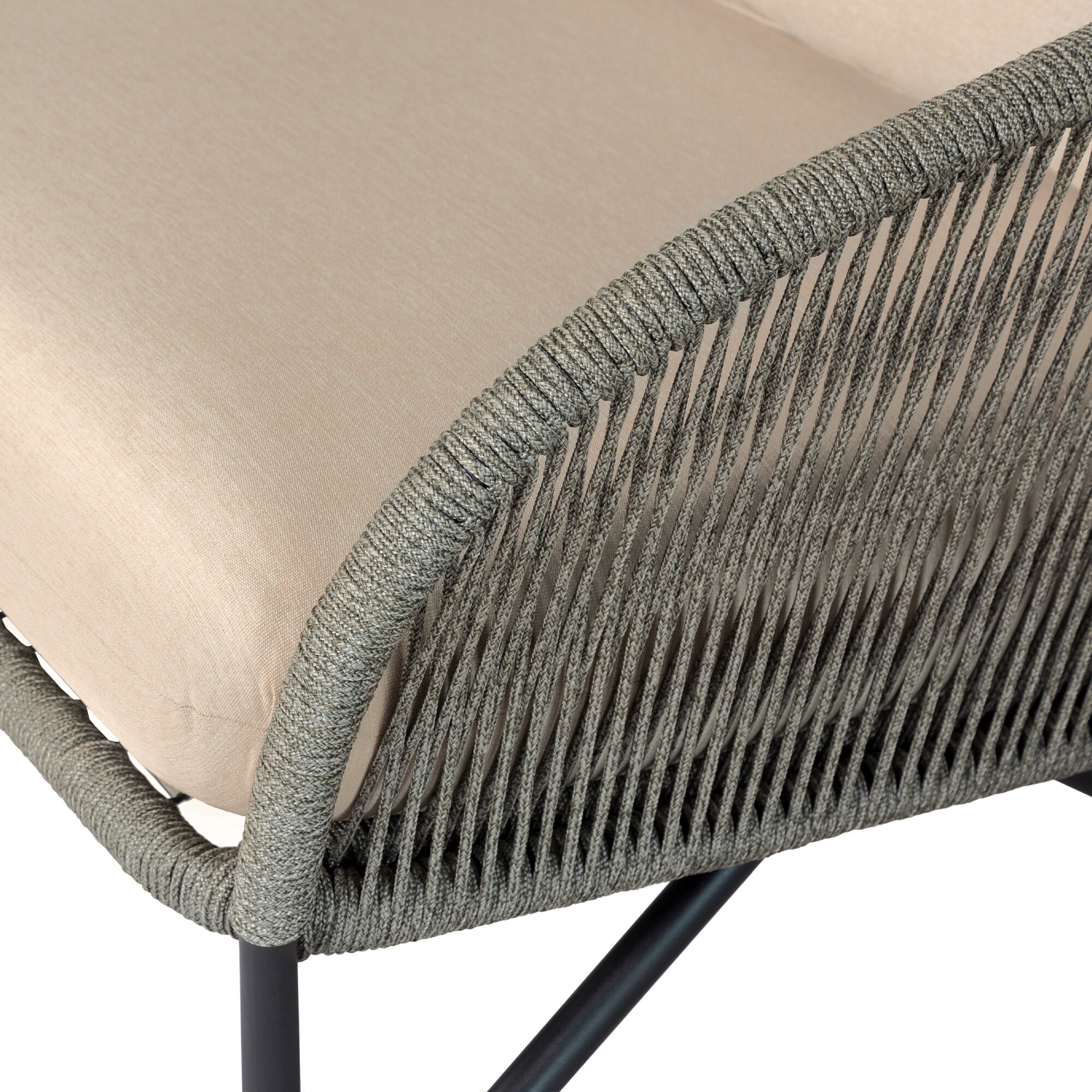 Armen Living LCBESOBLKTP Patio-Sofas-Daybeds - View #5