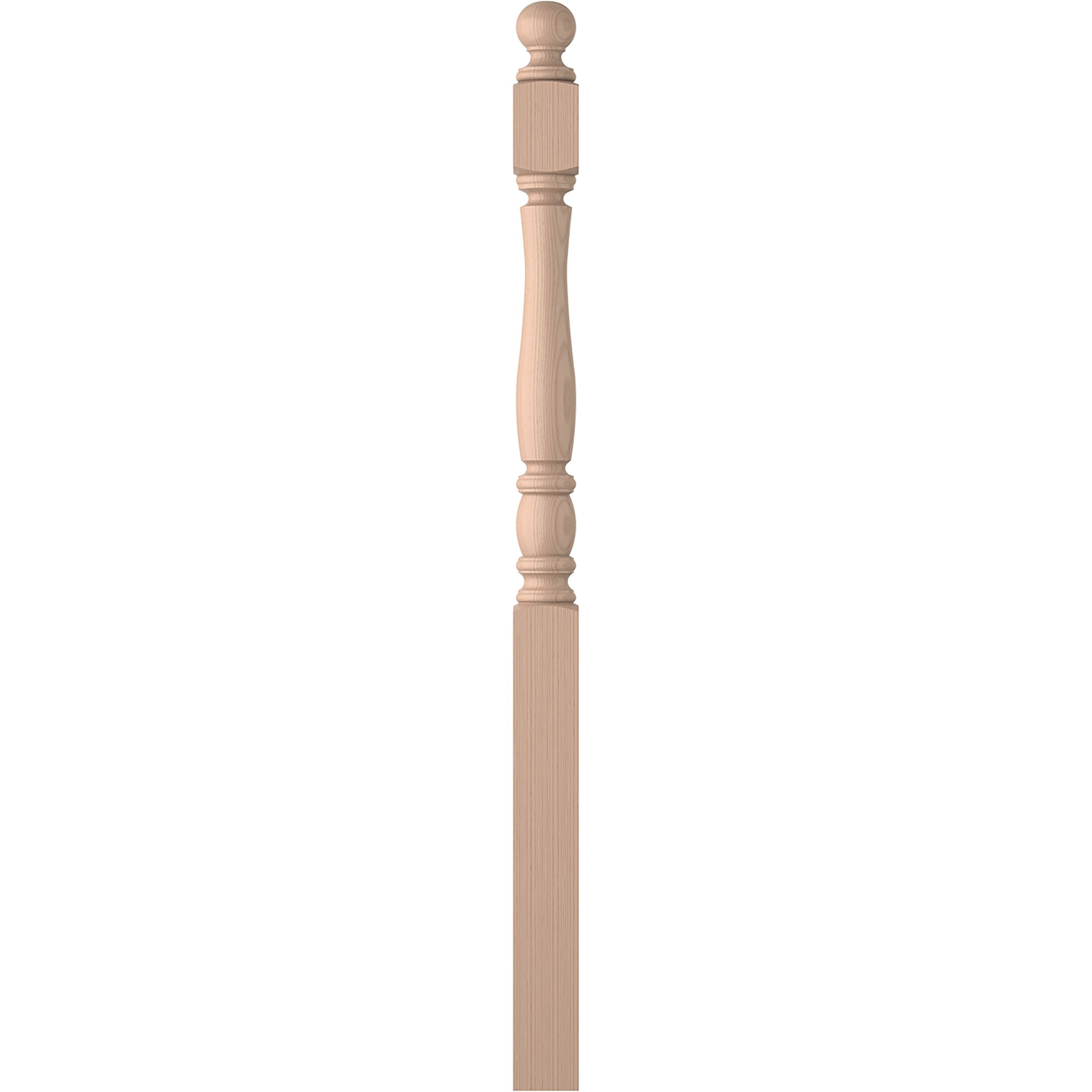 L.J. Smith Stair Systems LJP-3342BT-M Briarcliffe 3.5-in x 57.75-in Unfinished Maple Starting Stair Newel Post