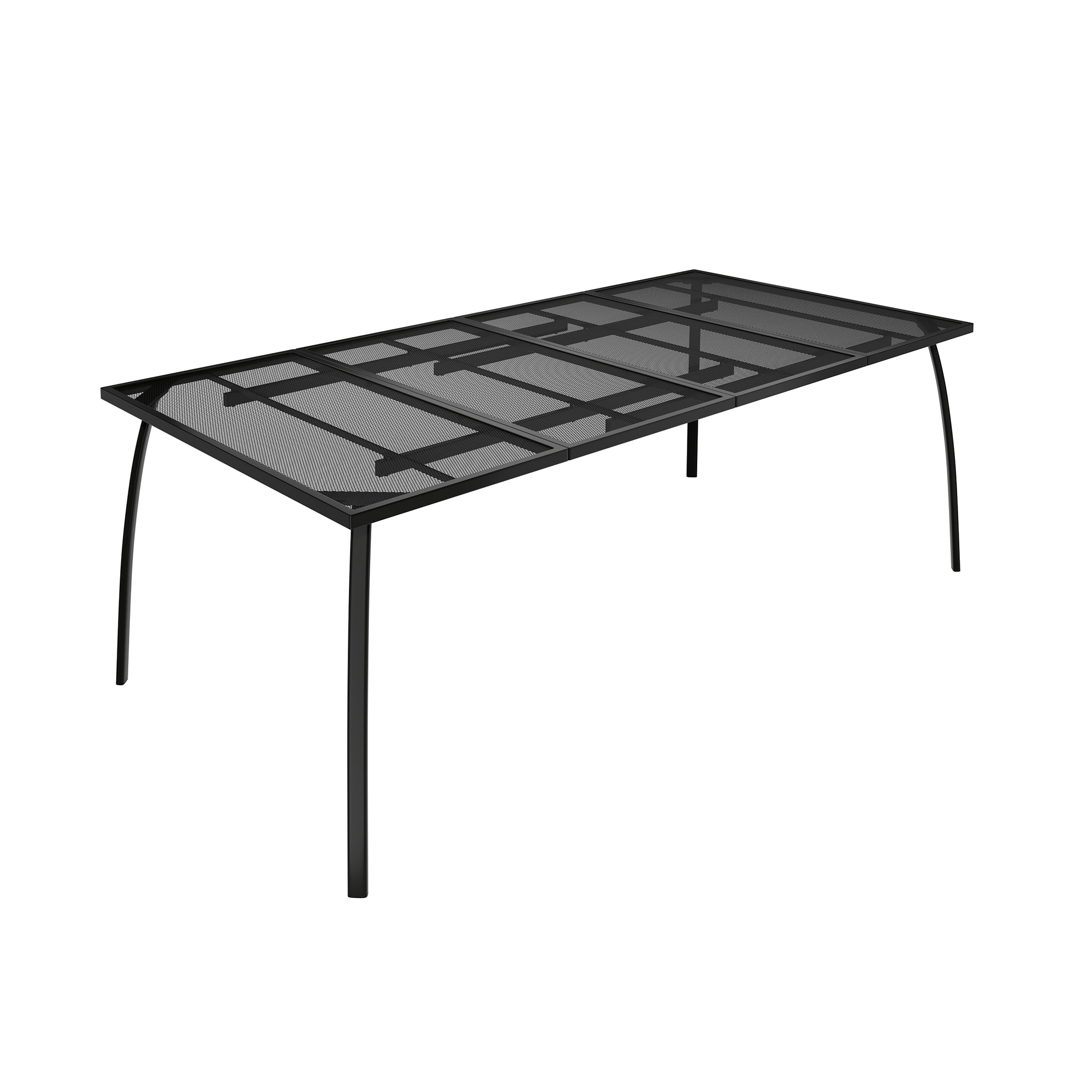 Mondawe MO-SL79TW02-BL Rectangle Outdoor Dining Table 40-in W x 79-in L