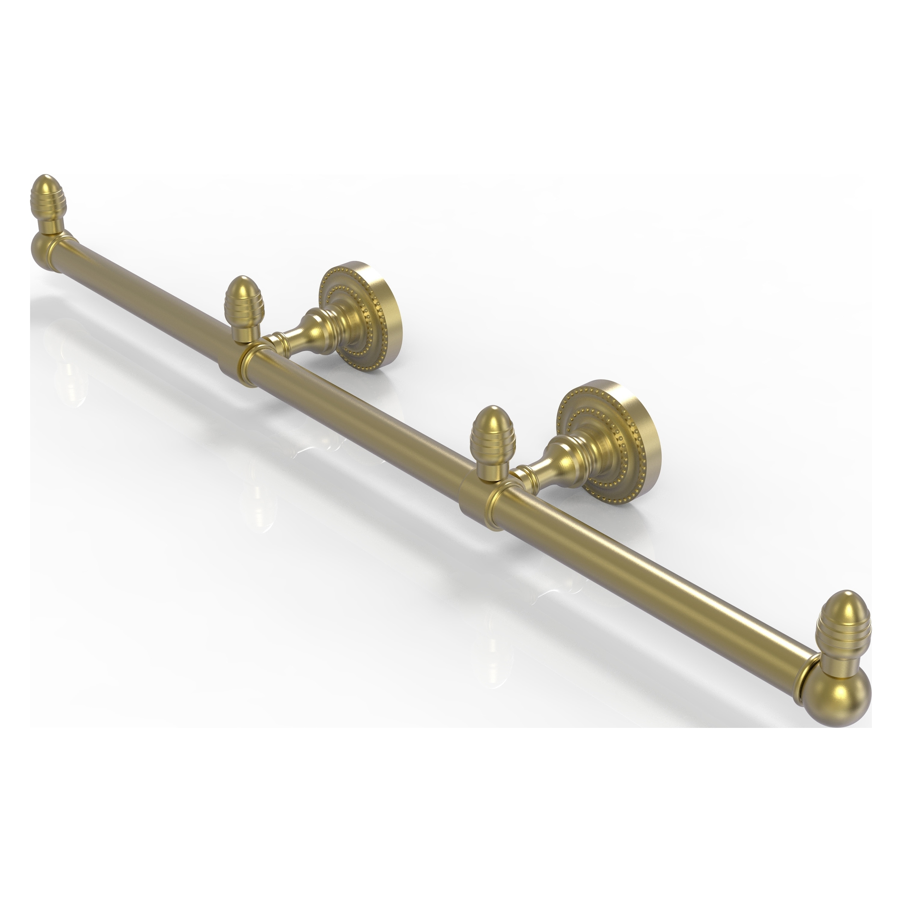 Allied Brass BPDT-HTB-3-SBR Dottingham 22-in double Satin Brass Wall mount Double Towel Bar