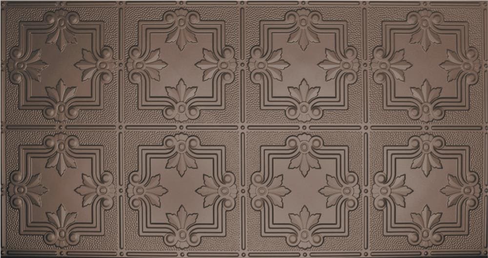 Dimensions 4-ft x 2-ft Bronze Polystyrene Surface-mount Ceiling Tile (1-Pack, 8-sq ft / Case)