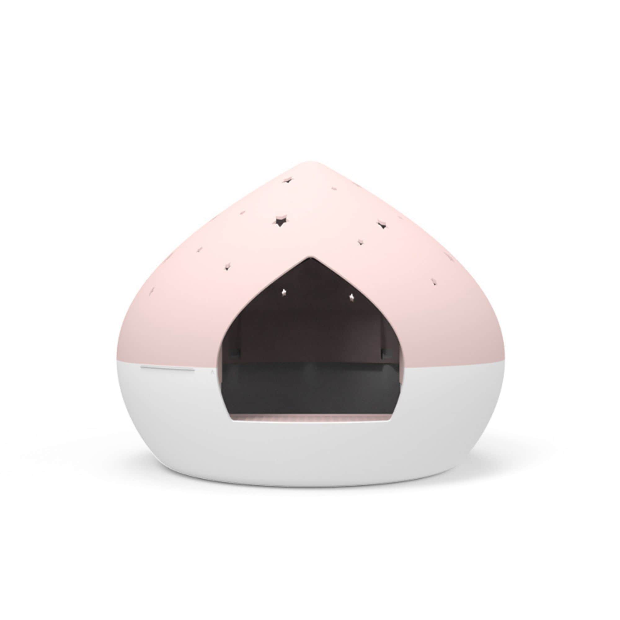 els pet EP-LB-STPK Off-white plastic Covered Litter Box